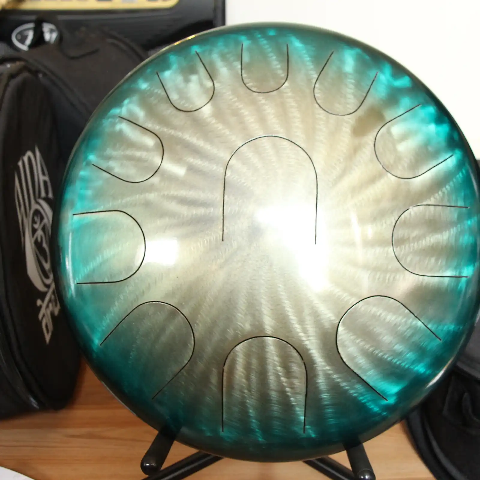 Thumbnail: 16" 23 Tone Ajna Tongue Drum Aqua Halo Major/Phryg