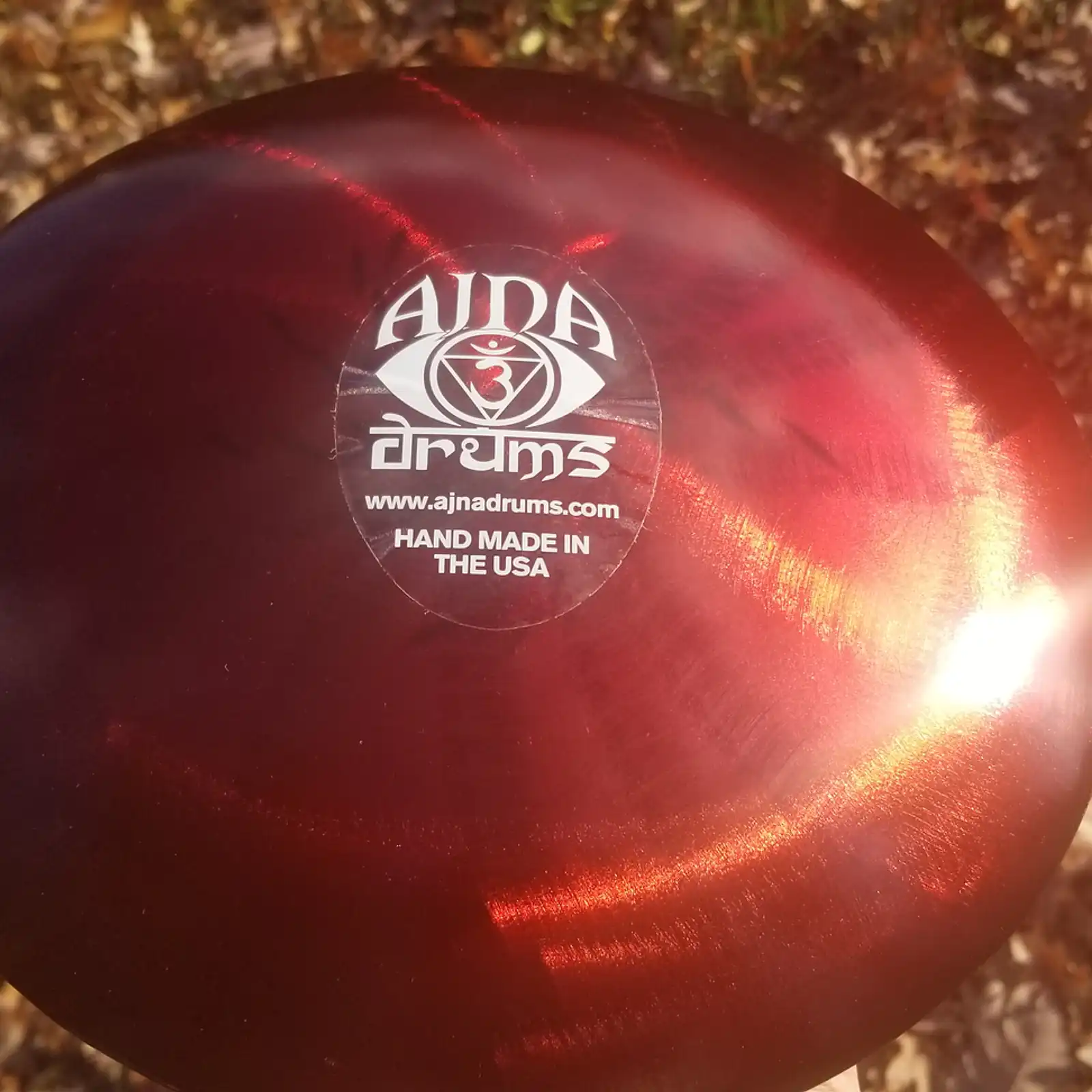 Thumbnail: 10" 7 Tone Ajna Tongue Drum Red/Blue Burst - Pentatonic