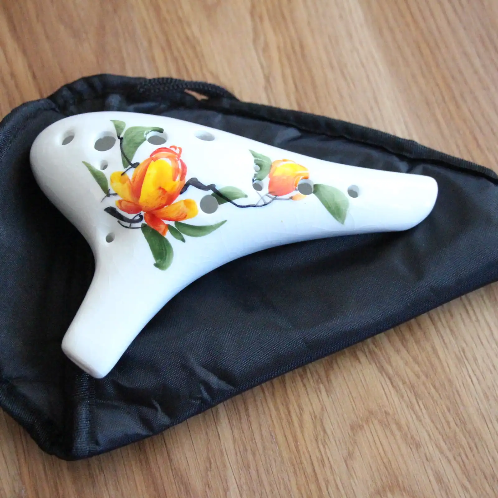 Thumbnail: 12 Hole Ceramic Ocarina, hand painted