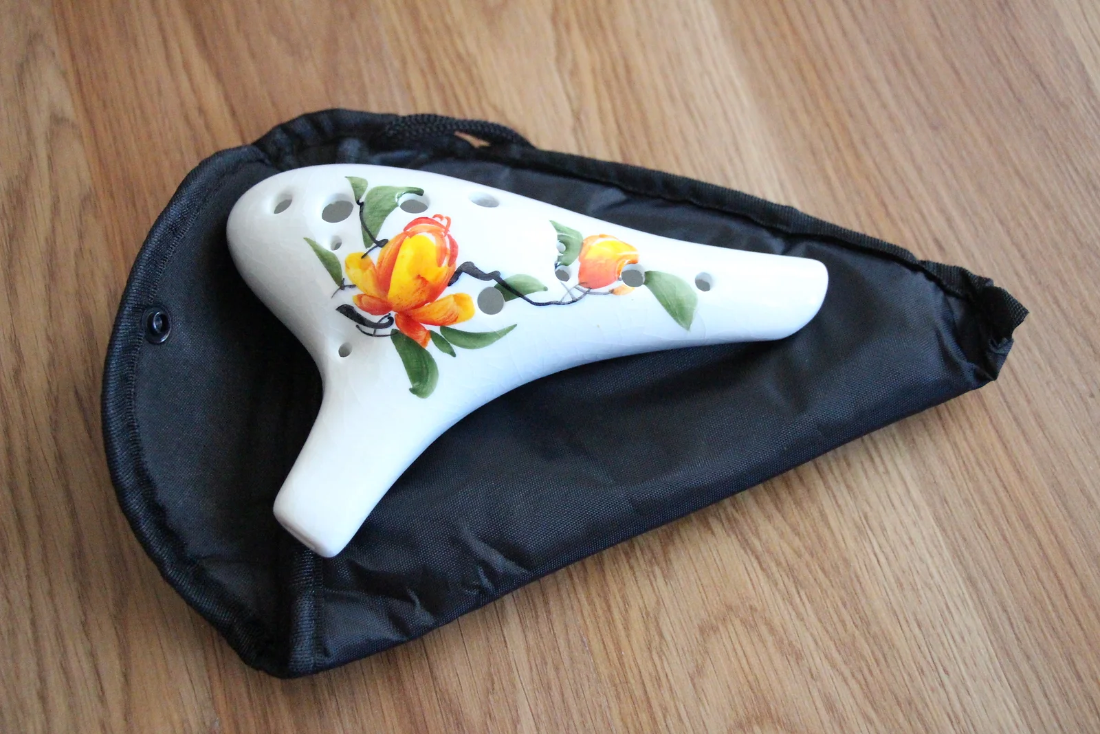 12 Hole Ceramic Ocarina, hand painted