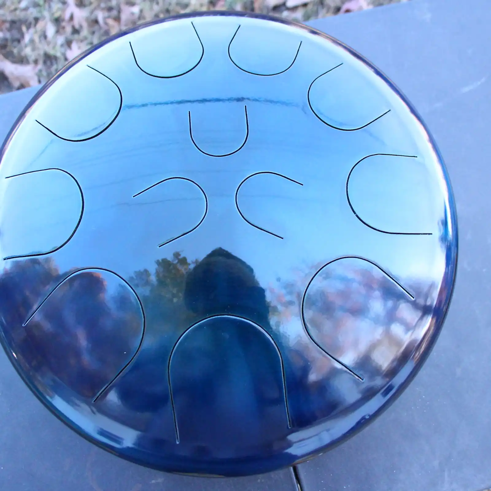 Thumbnail: Ajna 16" 12 Tone Steel Tongue Drum Candy Blue F Lydian