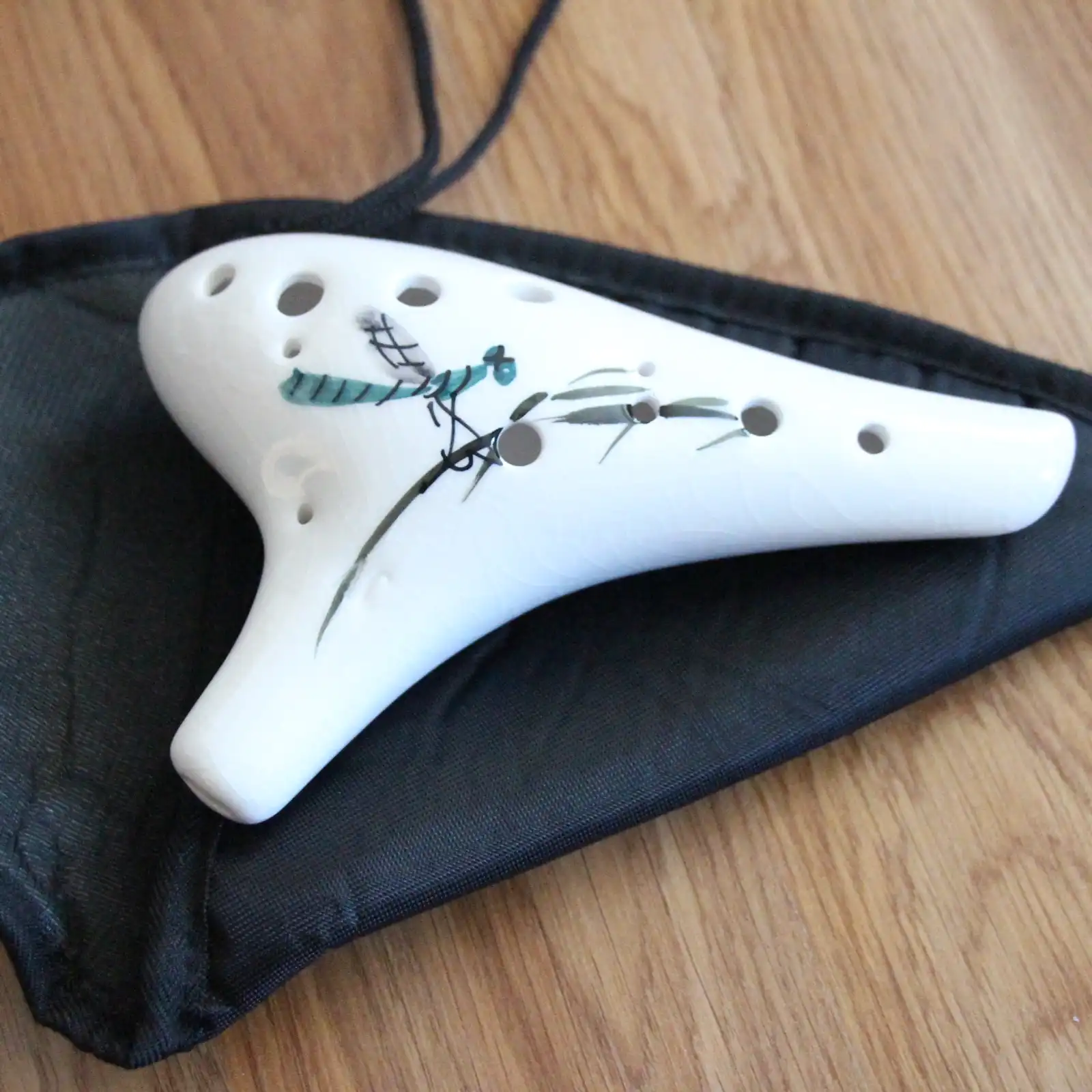 Thumbnail: 12 Hole Ceramic Ocarina, hand painted
