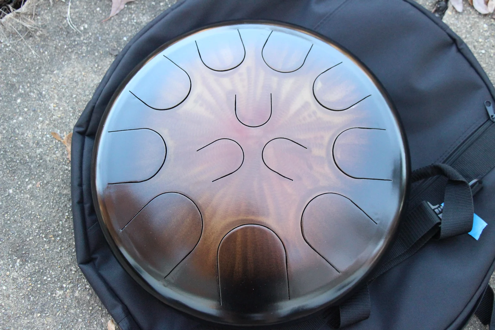 Ajna 16" 12 Tone Steel Tongue Drum Candy Copper Burst E Hijaz