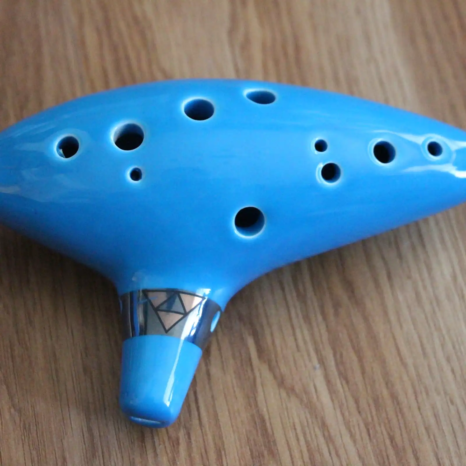 Thumbnail: 12 Hole Ceramic Ocarina, Light Blue Zelda OoT