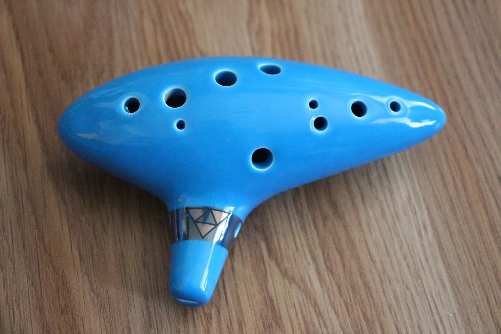 12 Hole Ceramic Ocarina, Light Blue Zelda OoT