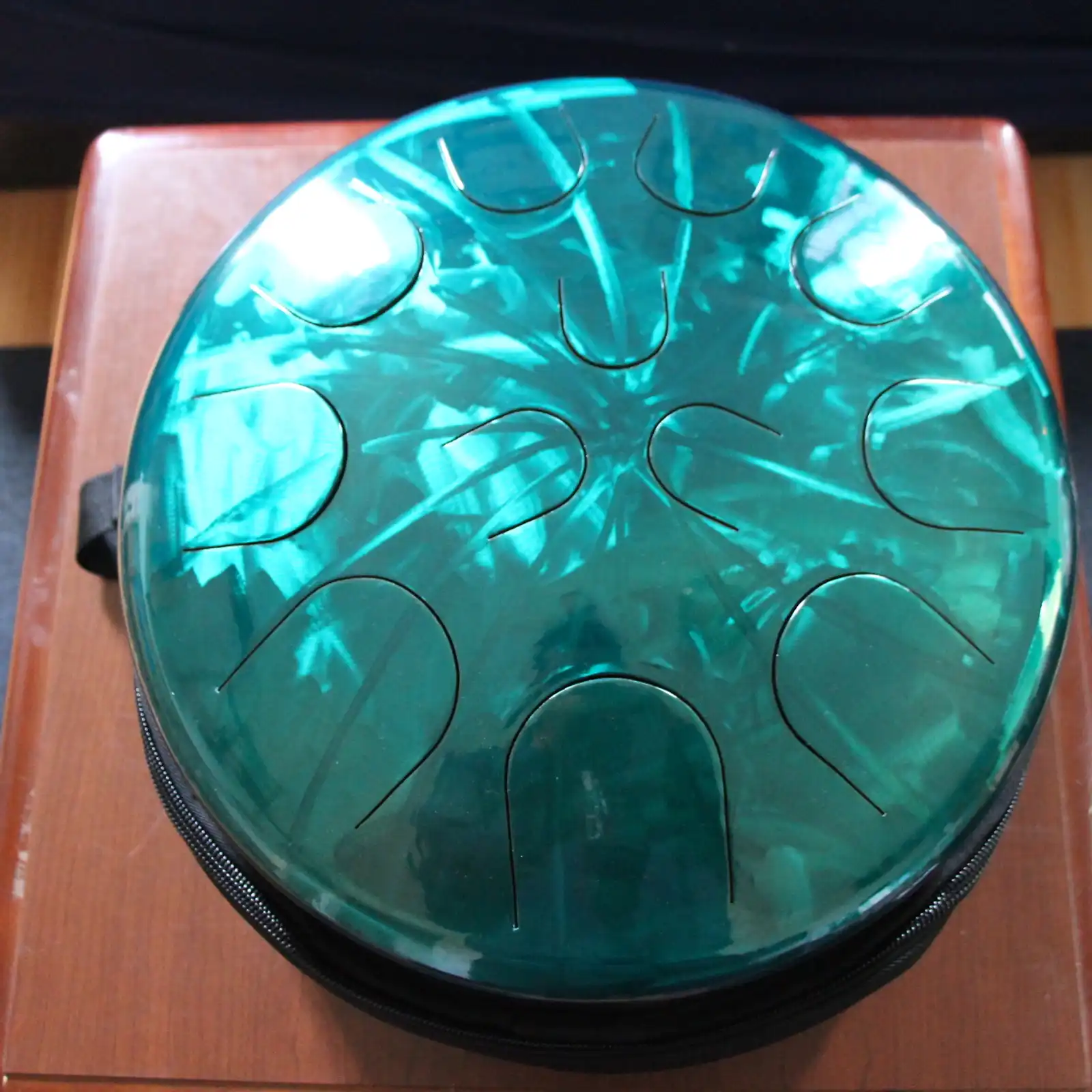 Thumbnail: Ajna 16" 12 Tone Steel Tongue Drum Candy Teal F Lydian