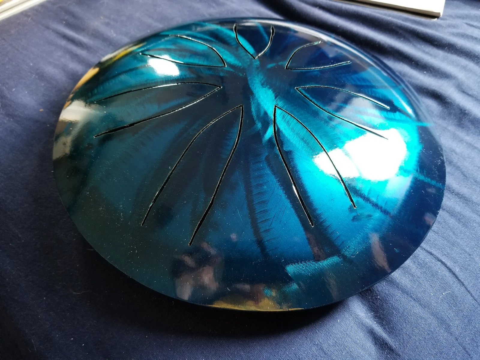 10" 14 Tone Ajna Tongue Drum Candy Blue Burst -Double Sided