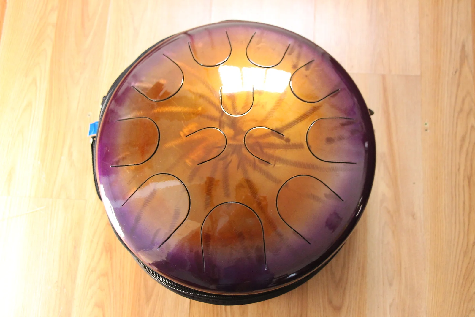 Ajna 16" 12 Tone Steel Tongue Drum Amethyst Gold Burst F Major