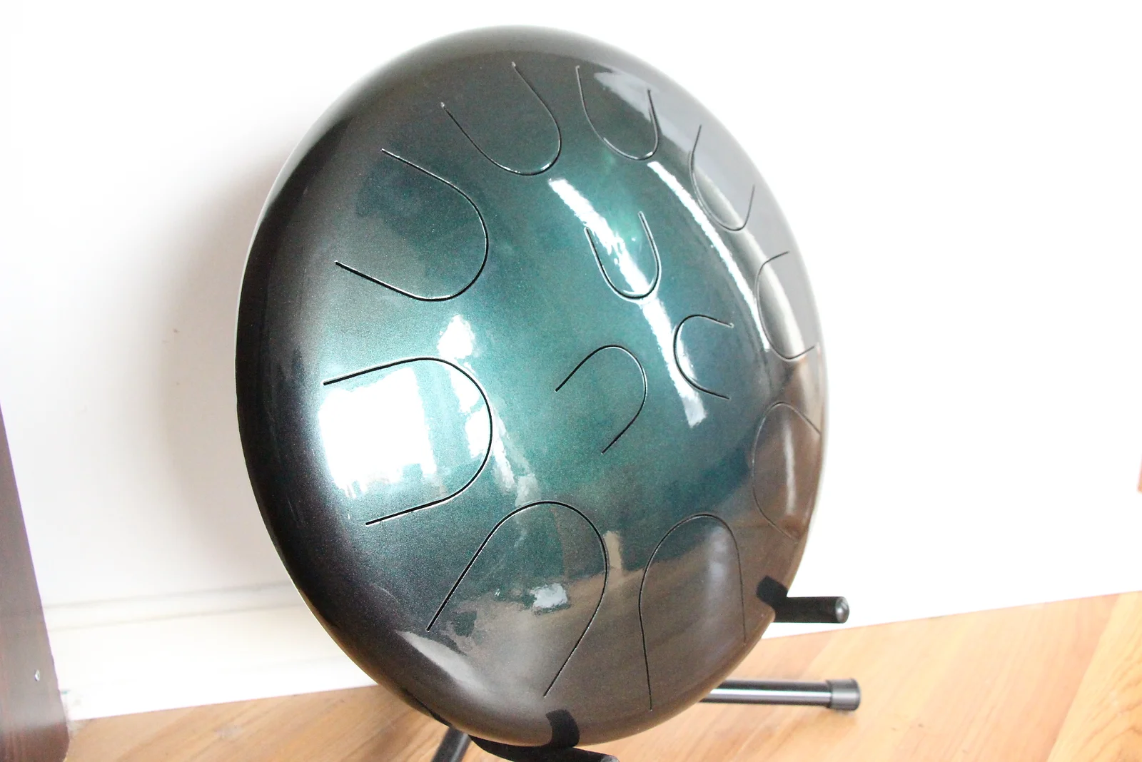 16" 12 Tone Ajna Tongue Drum Teal/Purple D Hybrid