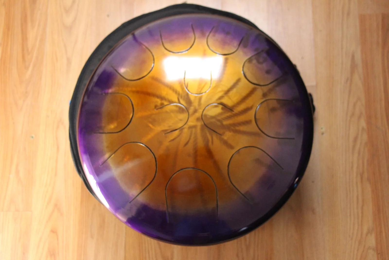 Ajna 16" 12 Tone Steel Tongue Drum Amethyst Gold Burst F Lydian
