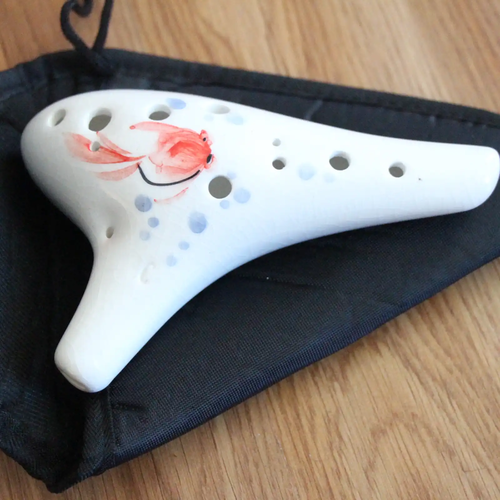 Thumbnail: 12 Hole Ceramic Ocarina, hand painted