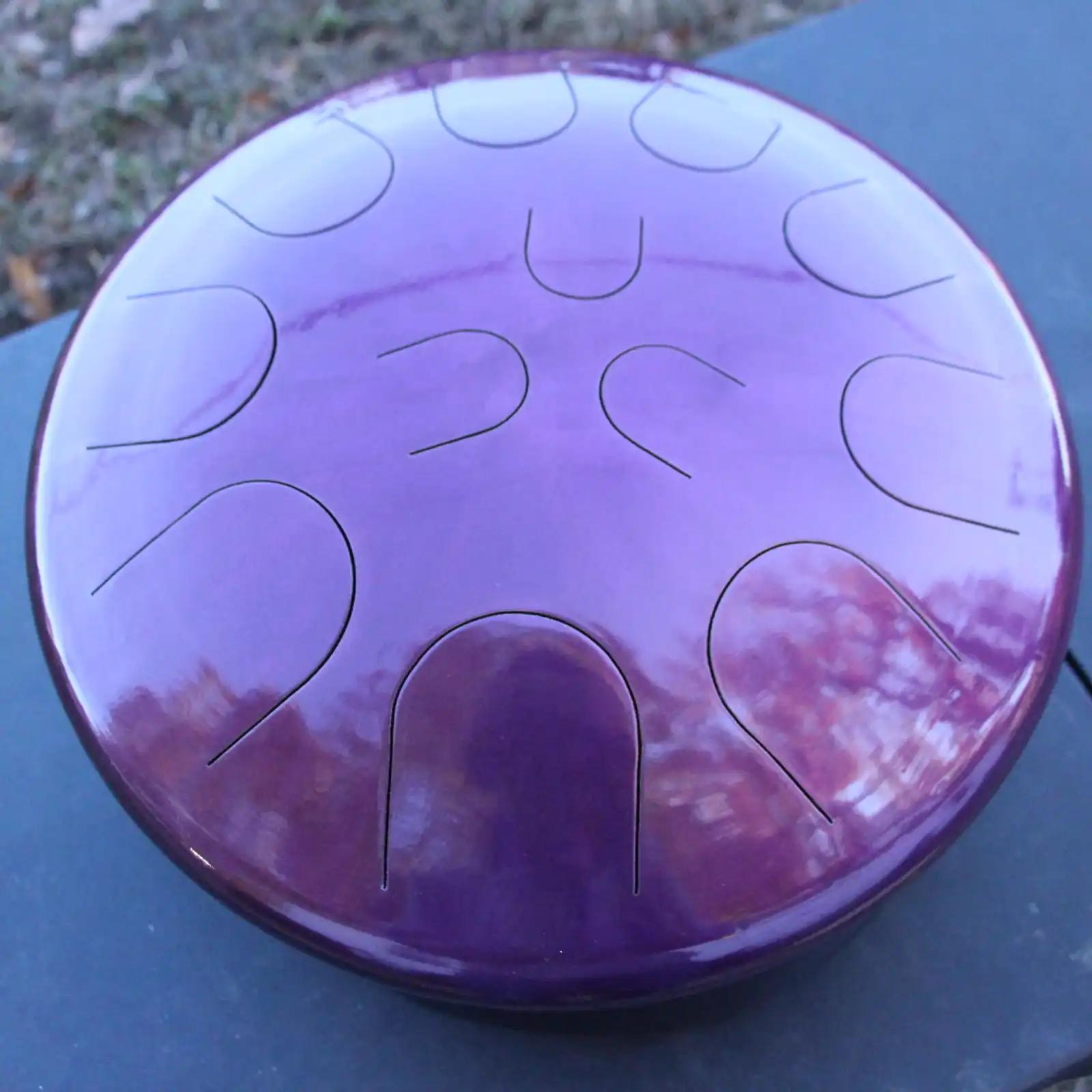 Thumbnail: Ajna 16" 12 Tone Steel Tongue Drum Candy Purple F Lydian