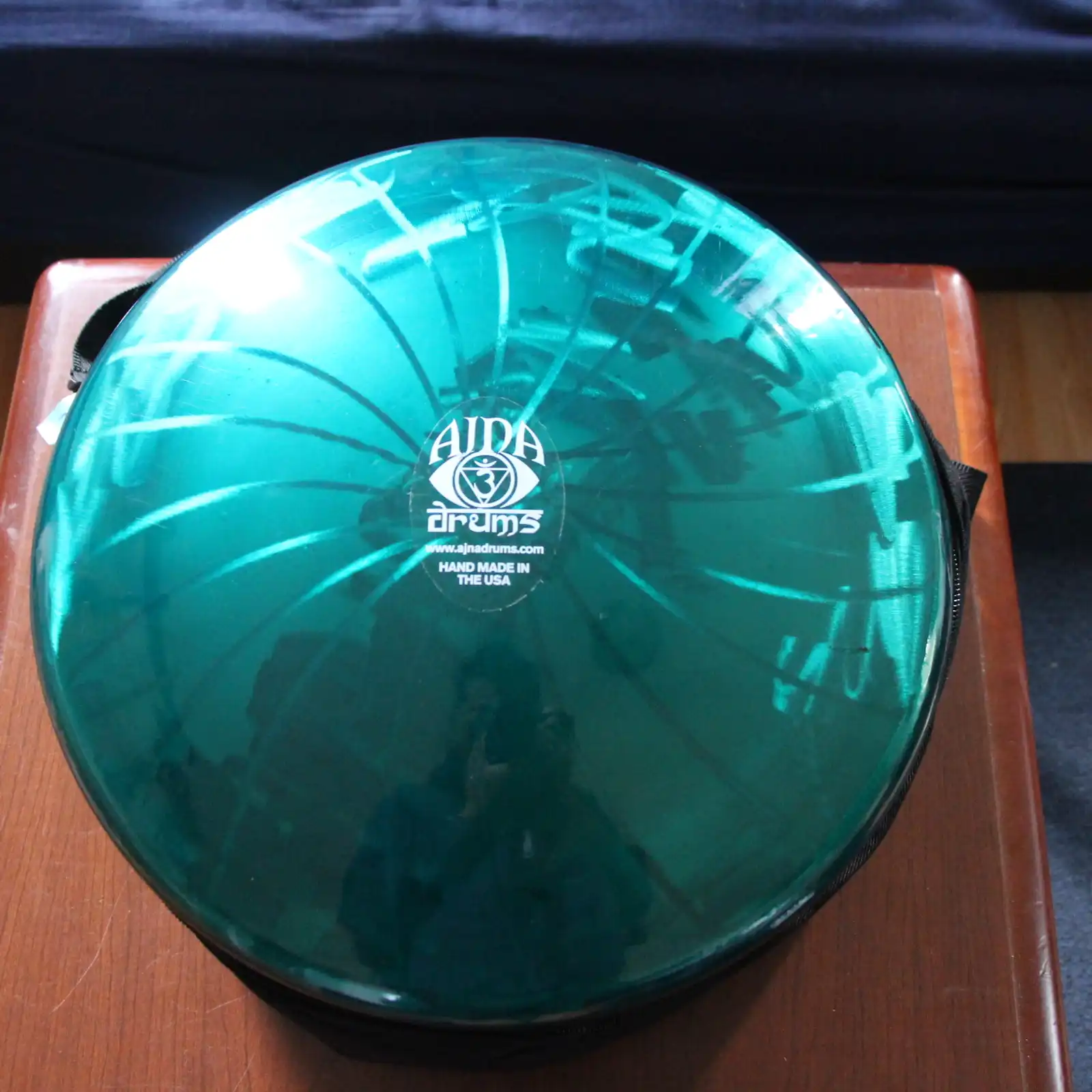 Thumbnail: Ajna 16" 12 Tone Steel Tongue Drum Candy Teal Lemon Burst F Lydian