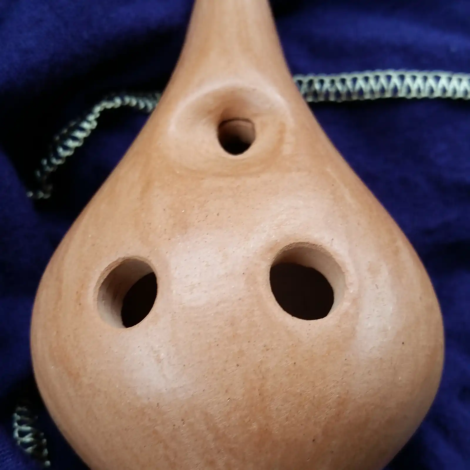 Thumbnail: 6 Hole Transverse Ceramic Ocarina Natural Finish