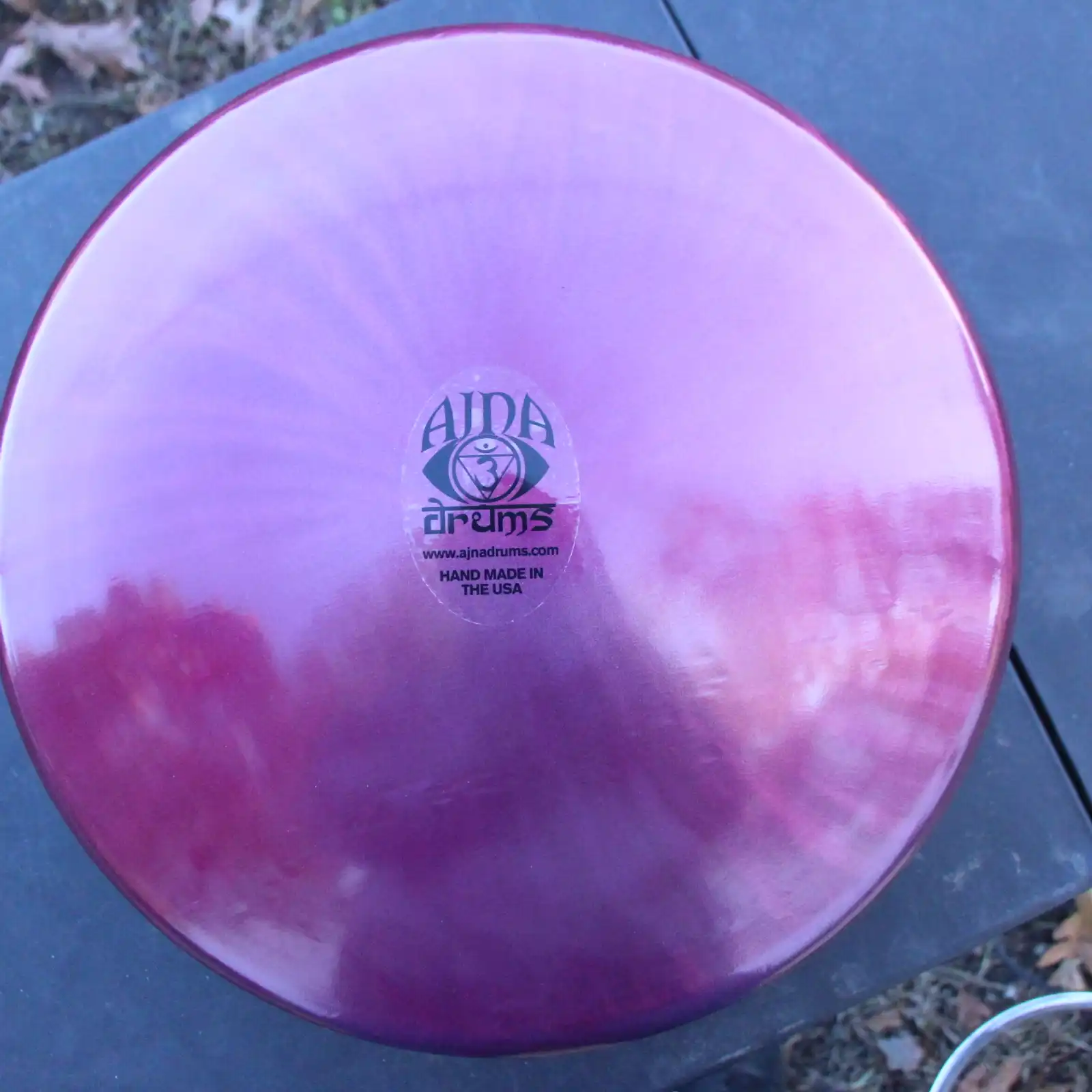 Thumbnail: copy of Ajna 16" 12 Tone Steel Tongue Drum Candy Pink E Hijaz