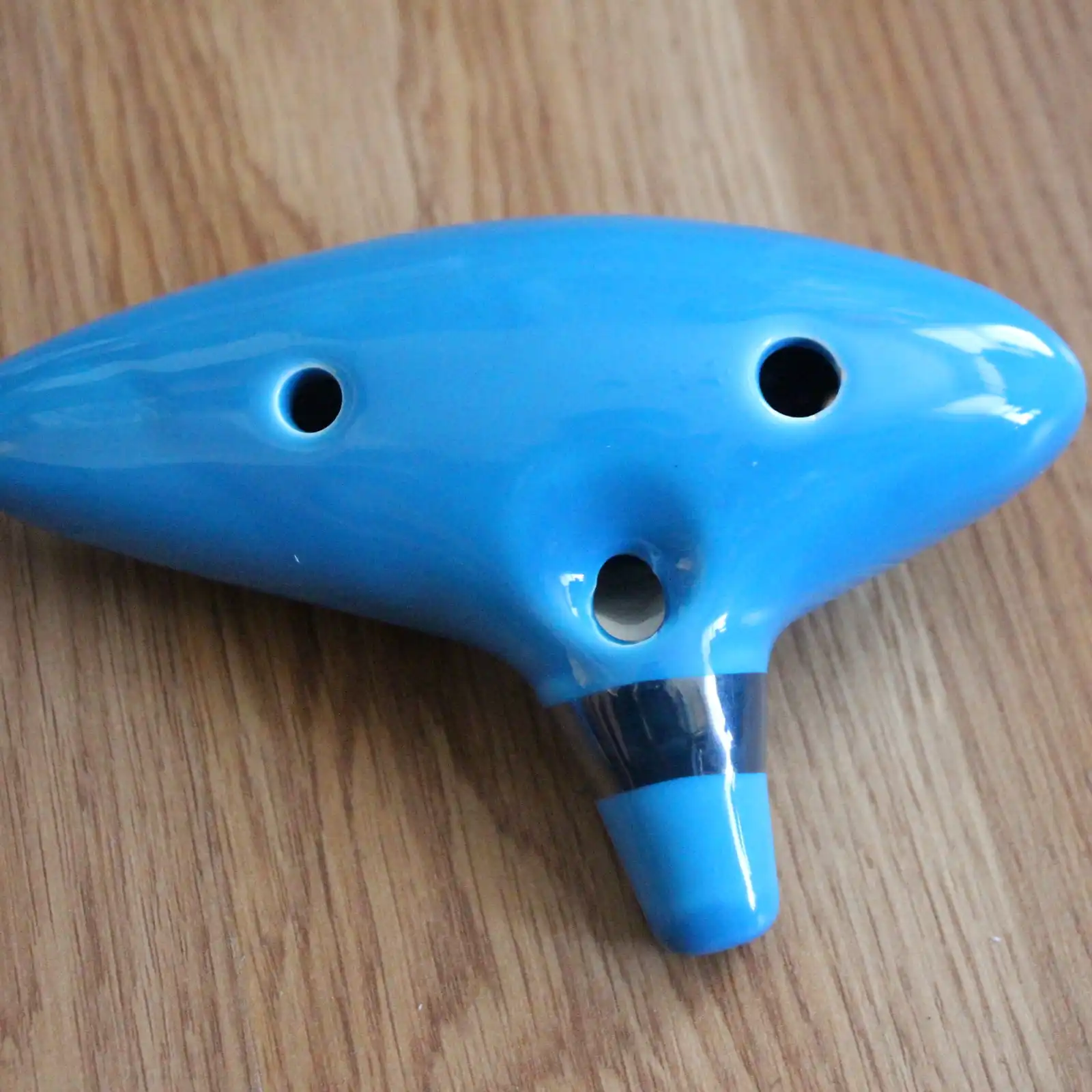 Thumbnail: 12 Hole Ceramic Ocarina, Light Blue Zelda OoT