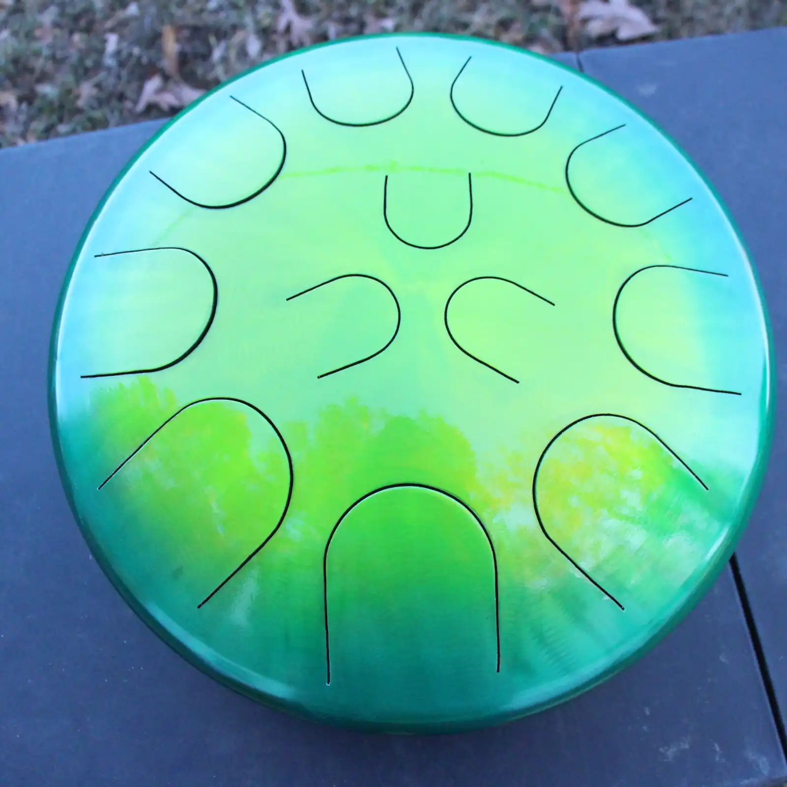 Thumbnail: Ajna 16" 12 Tone Steel Tongue Drum Candy Lemon Lime E Hijaz