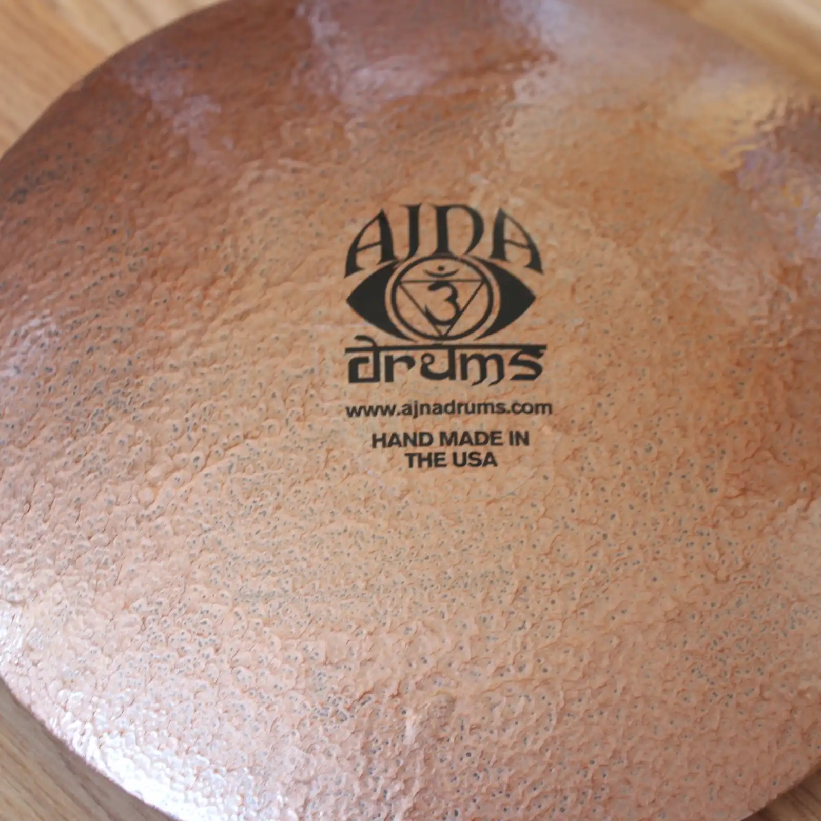 Thumbnail: 10" 7 Tone Ajna Tongue Drum Hammered Copper Pentat