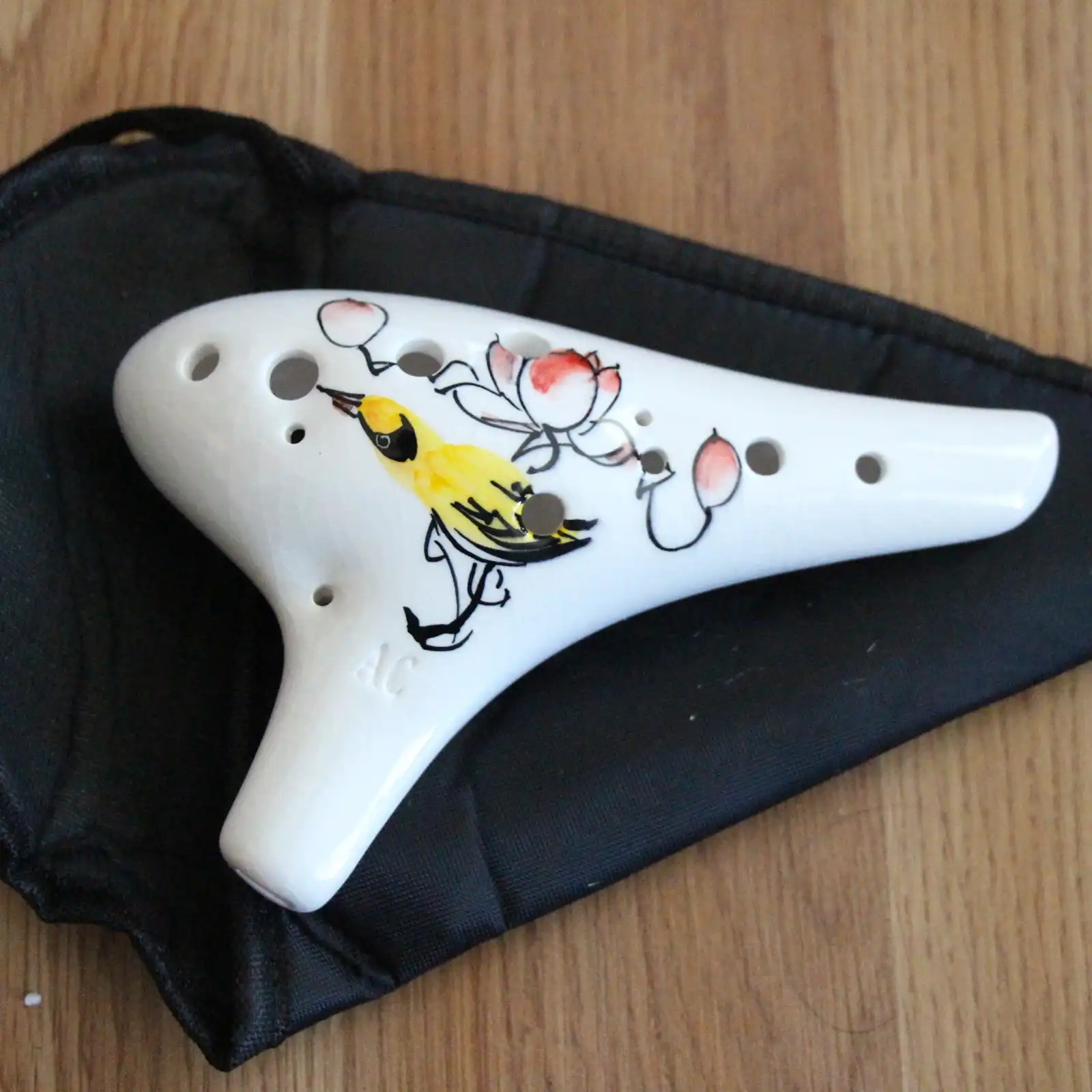 Thumbnail: 12 Hole Ceramic Ocarina, hand painted