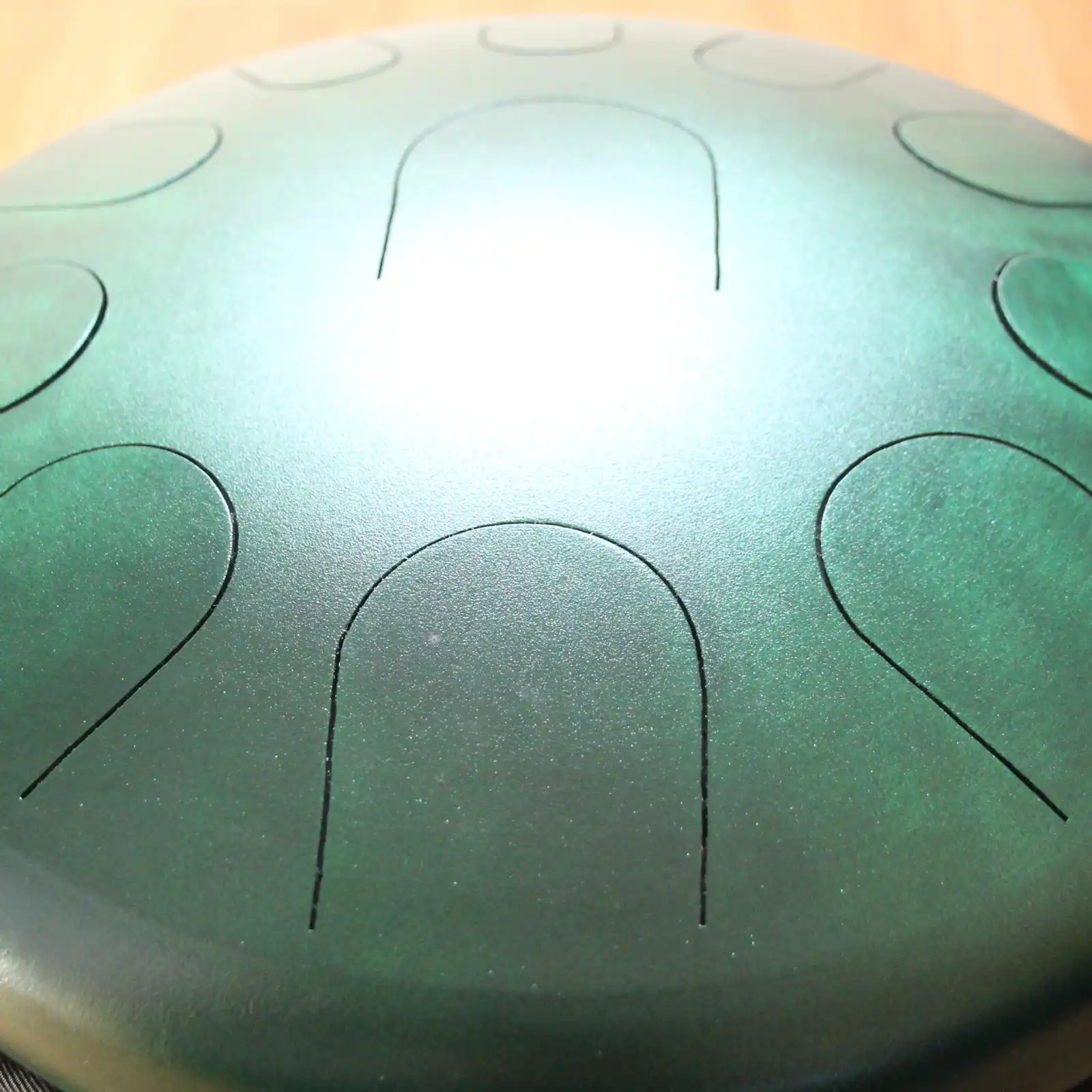 Thumbnail: 16" 23 Tone Ajna Steel Drum Double Sided Jade/Candy Lime Major/Dorian