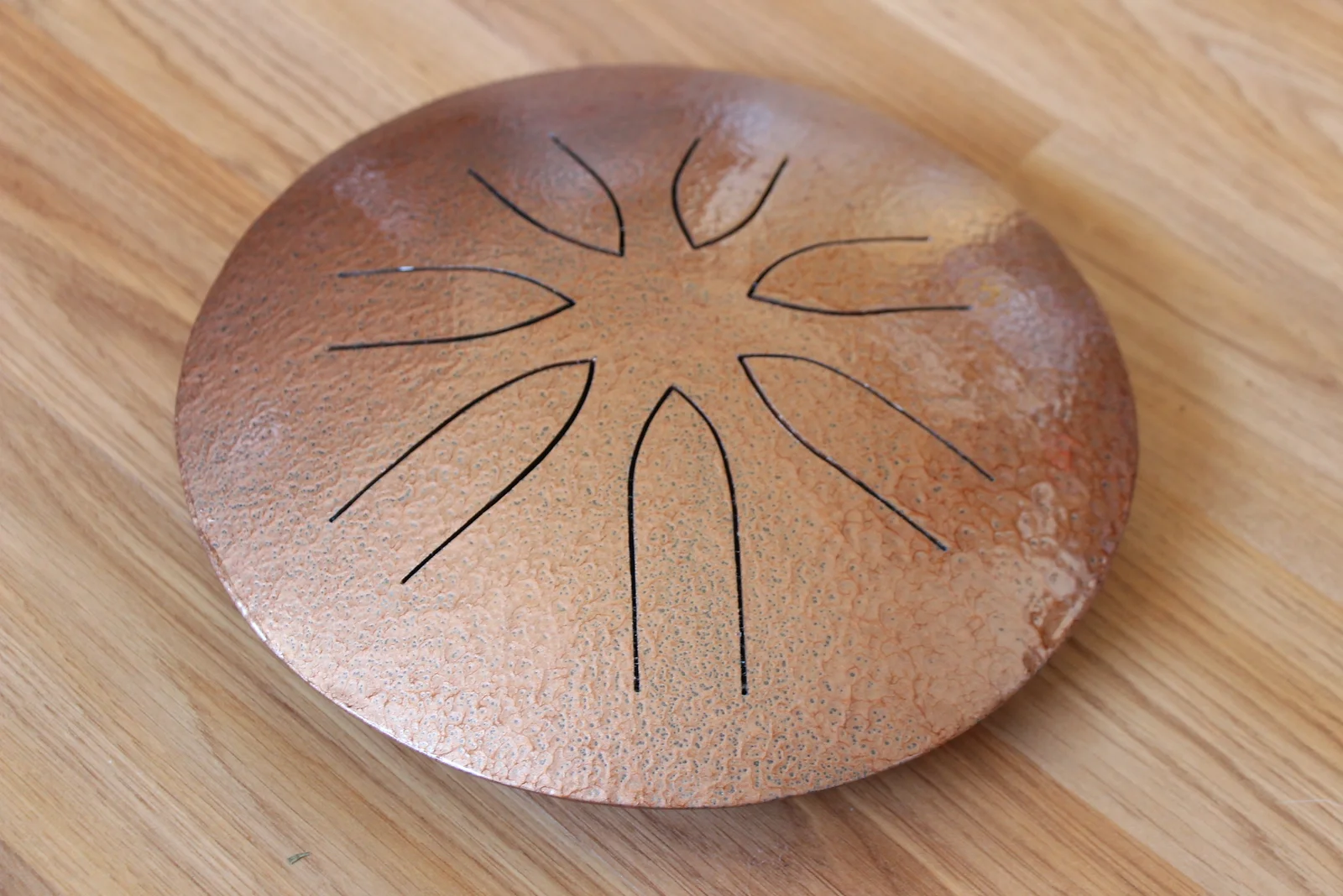 10" 7 Tone Ajna Tongue Drum Hammered Copper Pentat