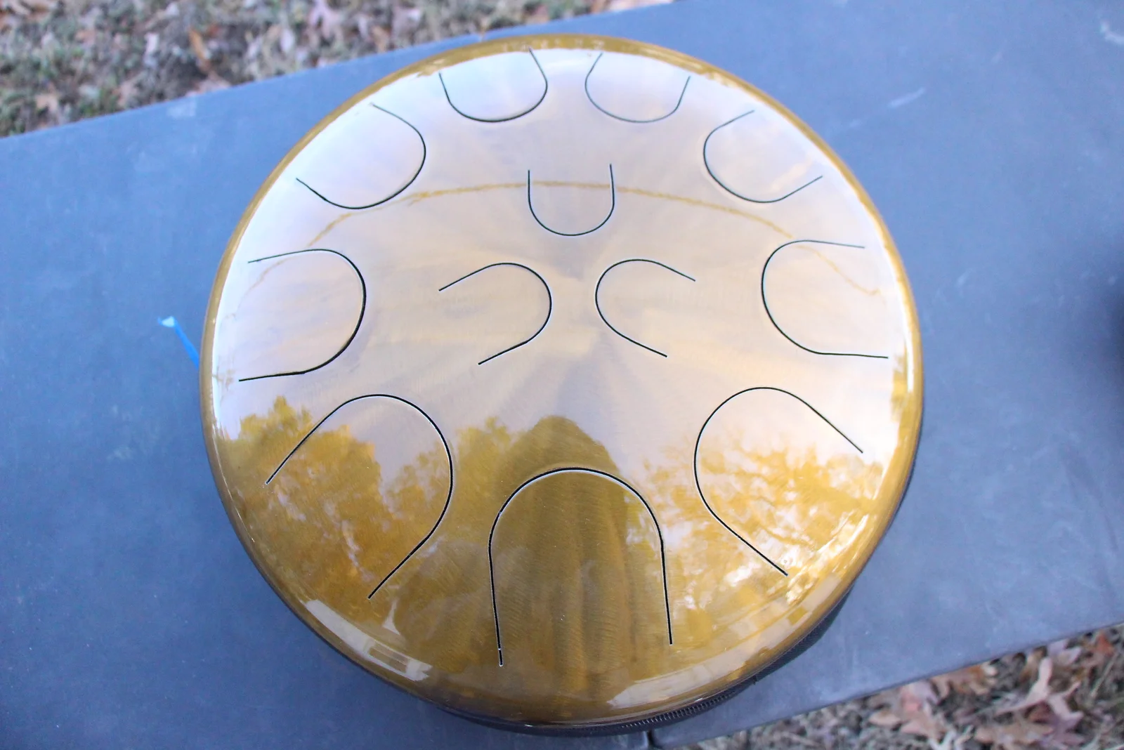 Ajna 16" 12 Tone Steel Tongue Drum Candy Gold F Lydian