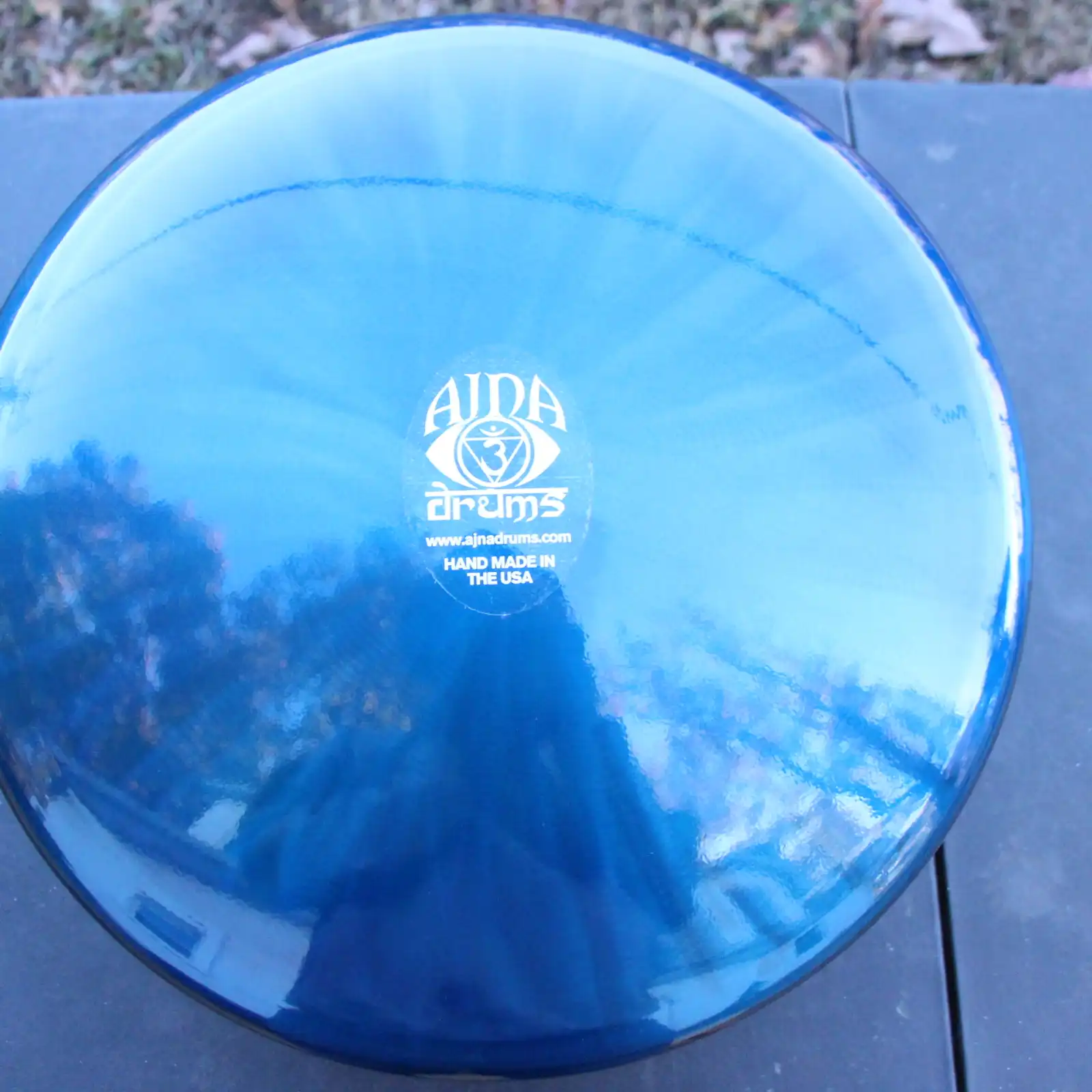 Thumbnail: Ajna 16" 12 Tone Steel Tongue Drum Candy Blue Candy Gold Burst F Lydian