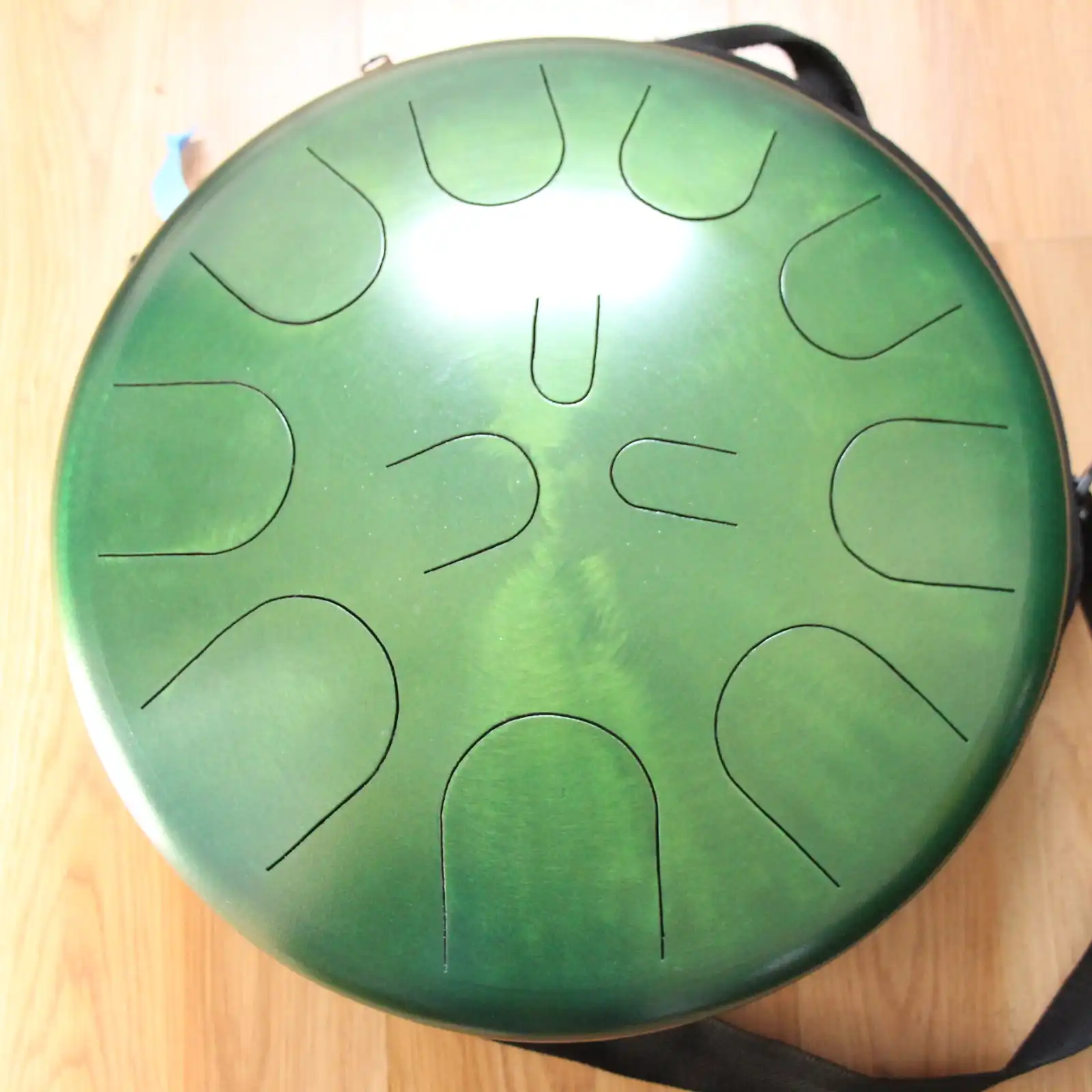 Thumbnail: 16" 23 Tone Ajna Steel Drum Double Sided Jade/Candy Lime Major/Dorian