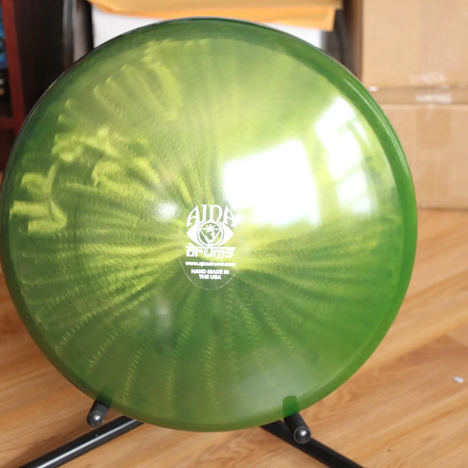 Thumbnail: 16" 12 Tone Ajna Tongue Drum Lemon/Lime E Phrygian