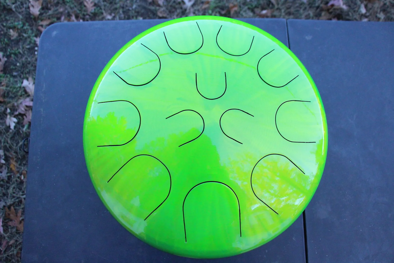 Ajna 16" 12 Tone Steel Tongue Drum Candy Lemon E Hijaz