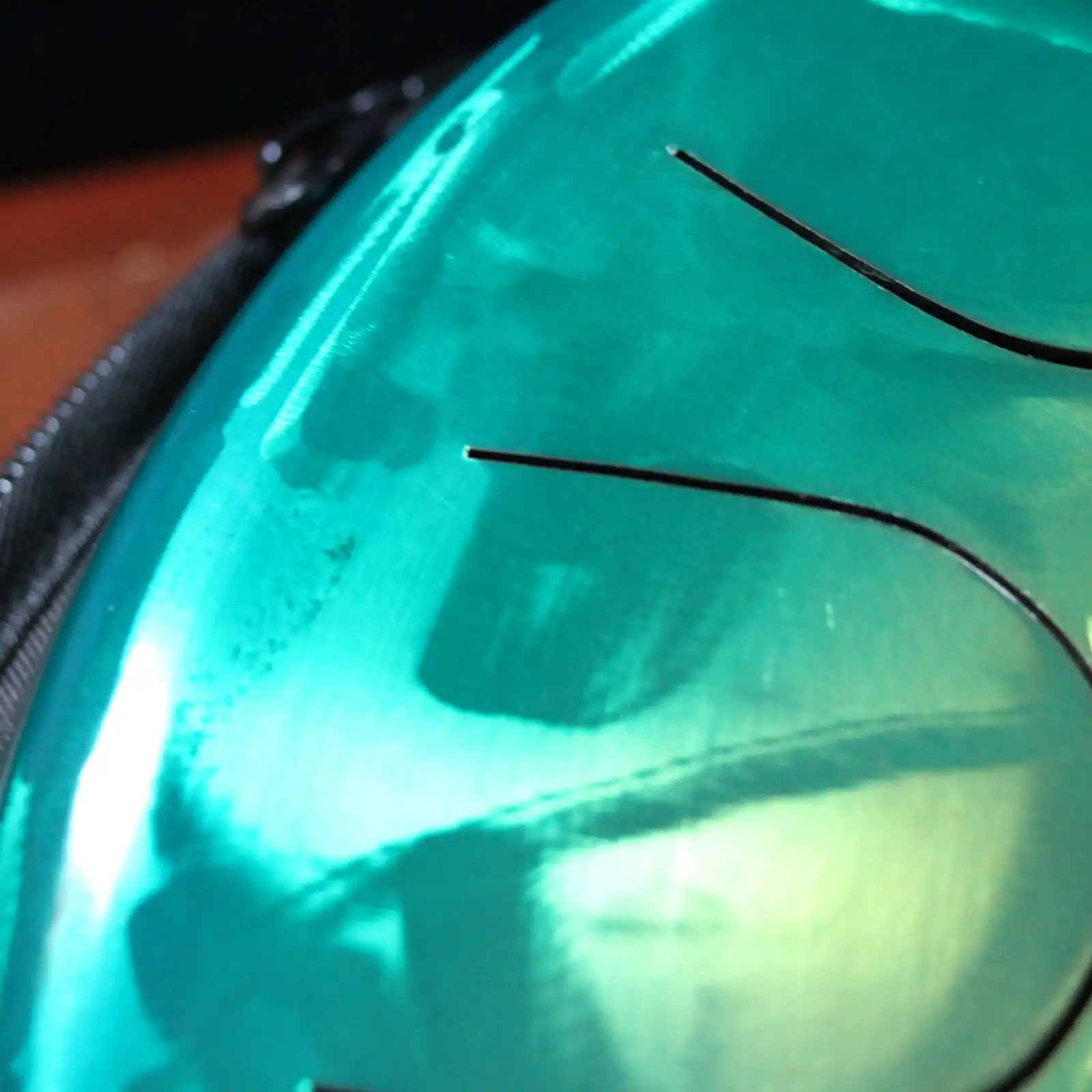 Thumbnail: Ajna 16" 12 Tone Steel Tongue Drum Candy Teal Lemon Burst F Lydian