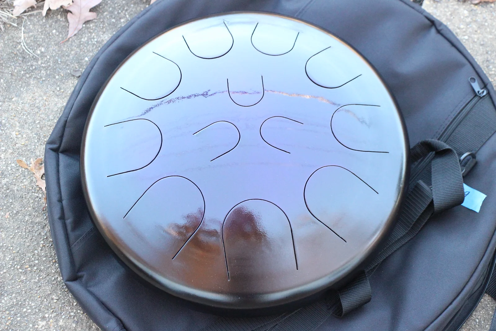 Ajna 16" 12 Tone Steel Tongue Drum Candy Amethyst Burst E Hijaz