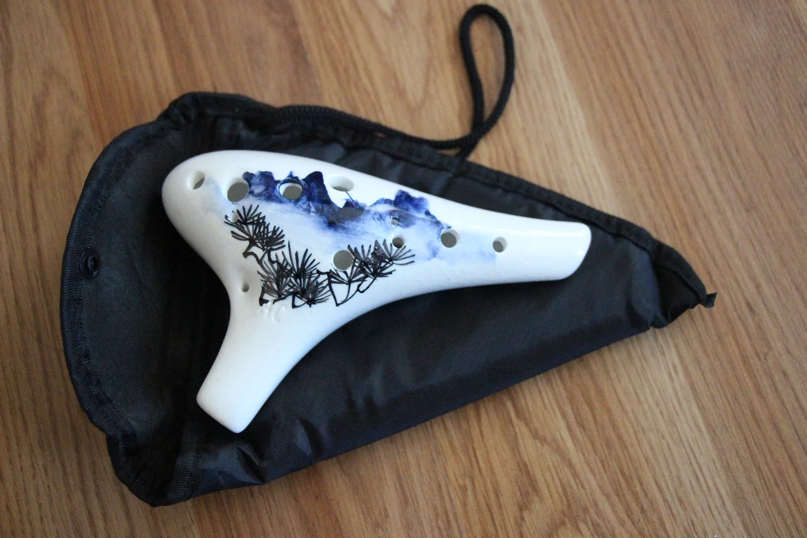 12 Hole Ceramic Ocarina, hand painted