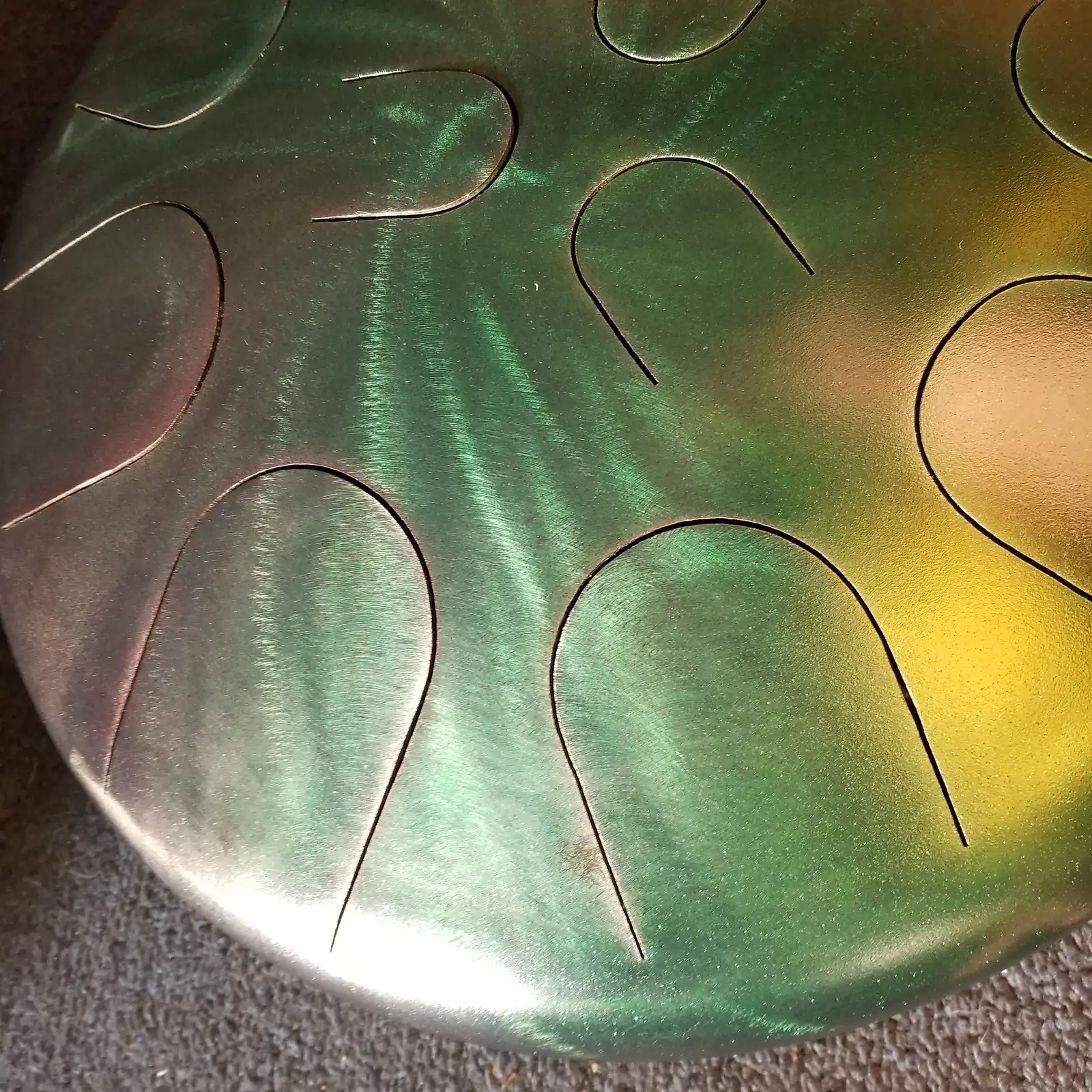 Thumbnail: 16" 23 Tone Ajna Tongue Drum Jade Halo Major/Phryg