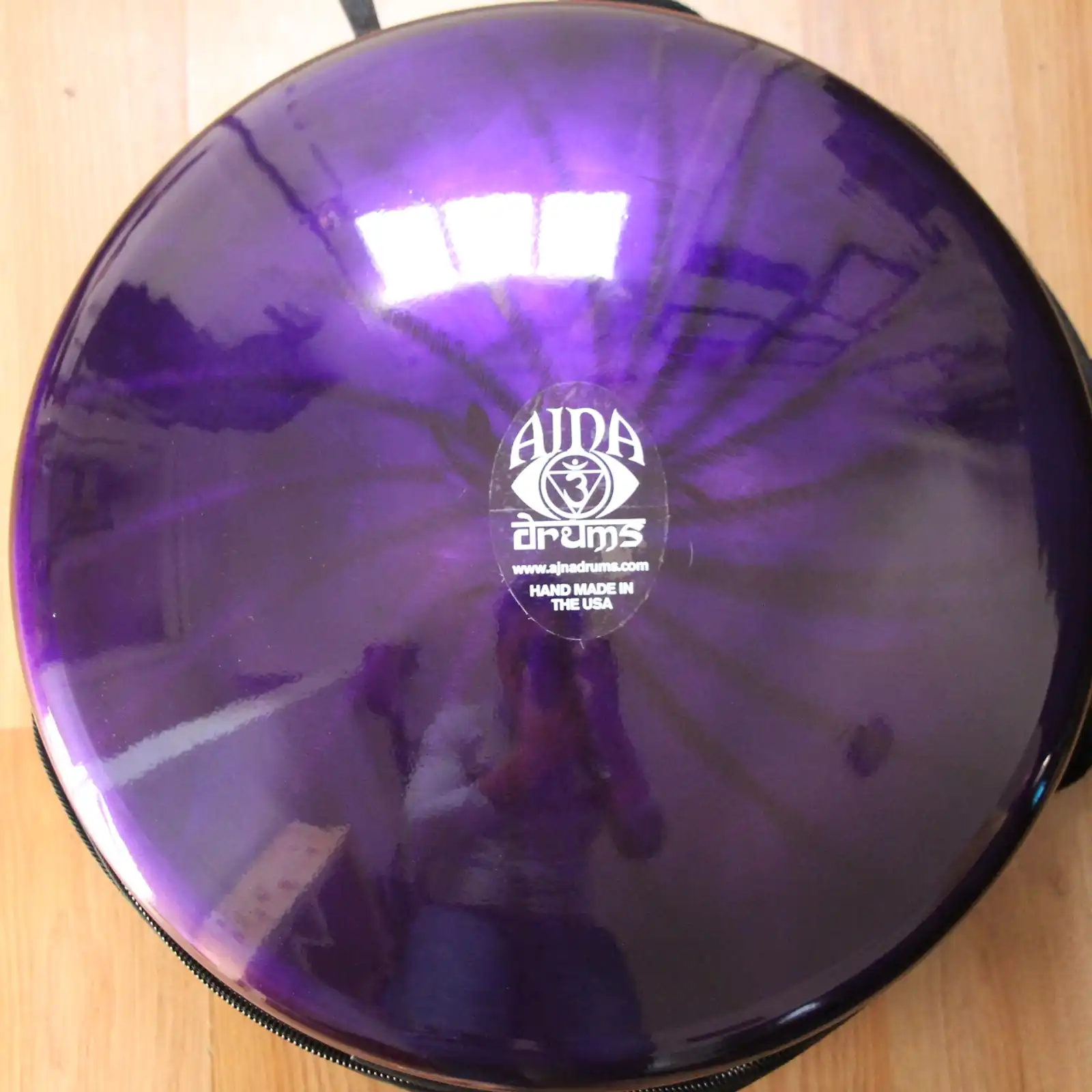 Thumbnail: Ajna 16" 12 Tone Steel Tongue Drum Amethyst Gold Burst D Dorian