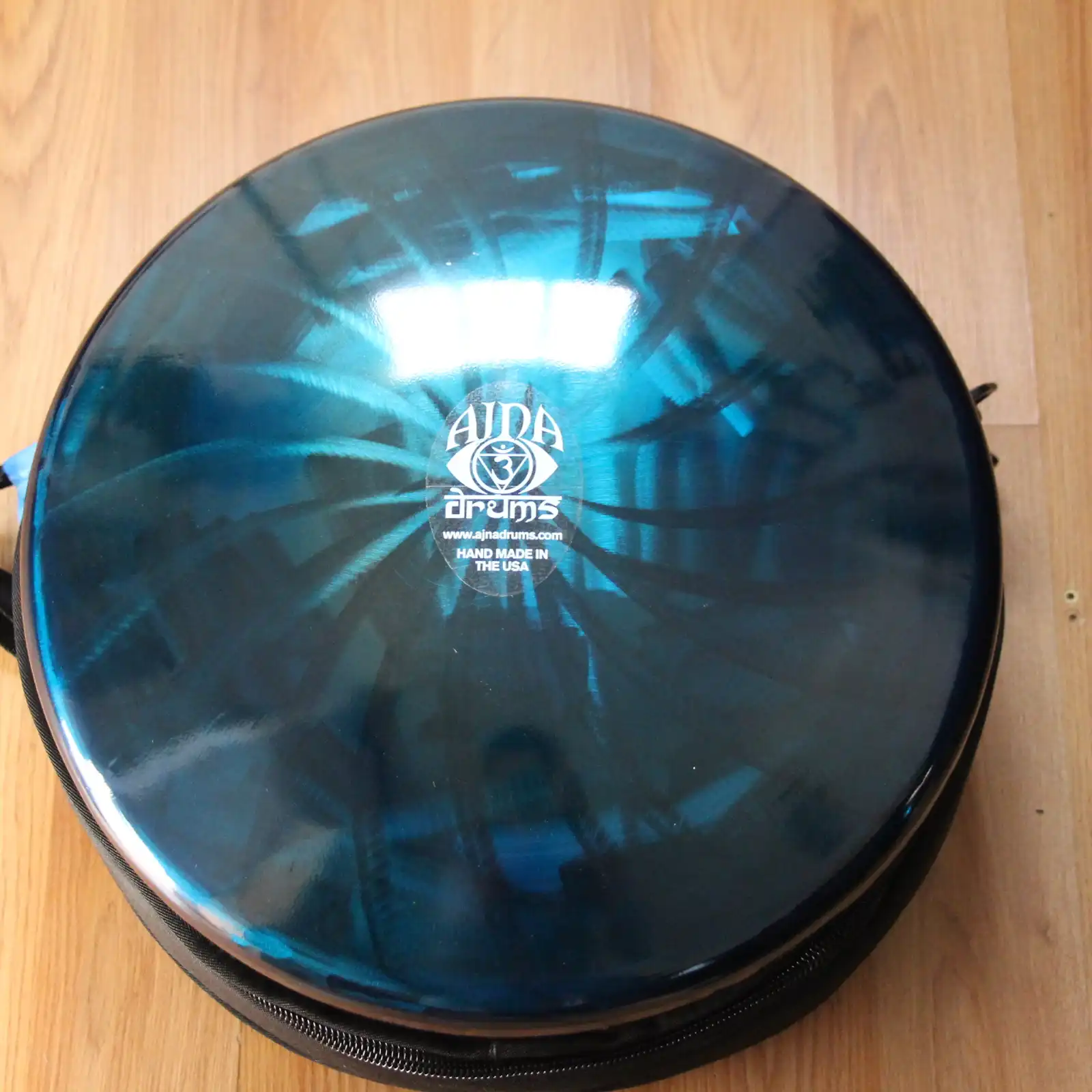 Thumbnail: Ajna 16" 12 Tone Steel Tongue Drum Sapphire Gold Burst F Lydian