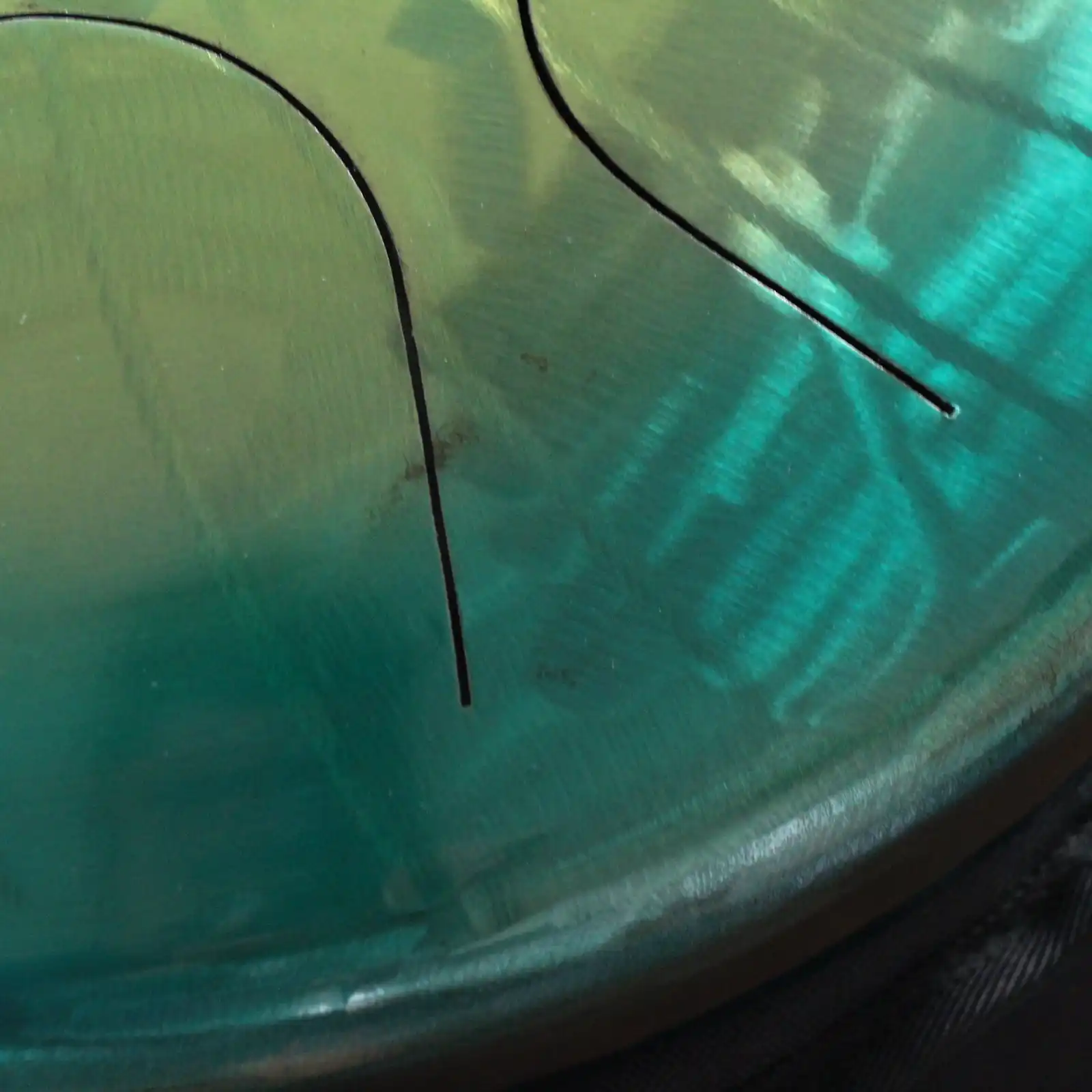 Thumbnail: Ajna 16" 12 Tone Steel Tongue Drum Candy Teal Lemon Burst F Lydian