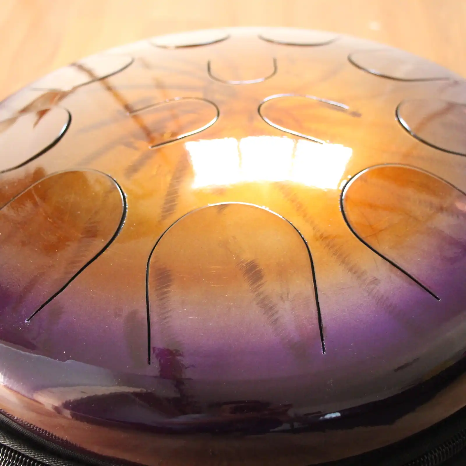 Thumbnail: Ajna 16" 12 Tone Steel Tongue Drum Amethyst Gold Burst C Major