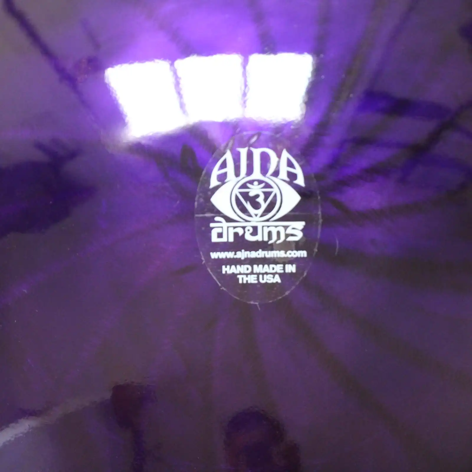 Thumbnail: Ajna 16" 12 Tone Steel Tongue Drum Amethyst Gold Burst F Major