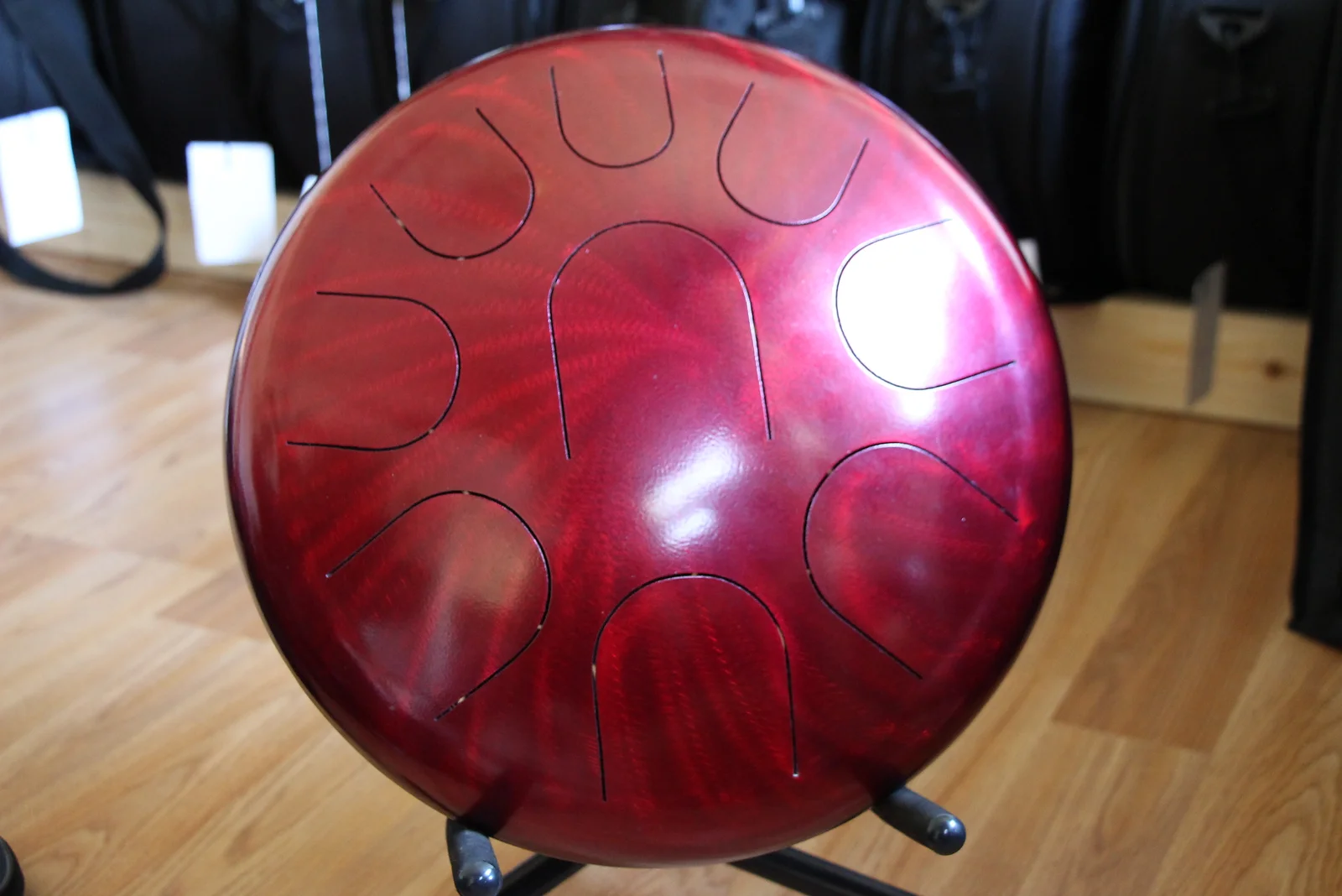 Ajna 18 Tone Double Sided Tongue Drum - Candy Red, Candy Red Halo - D Dor E Phry