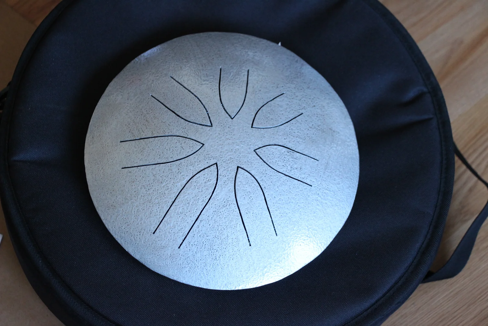 10" 7 Tone Ajna Tongue Drum Hammered Silver Pentat