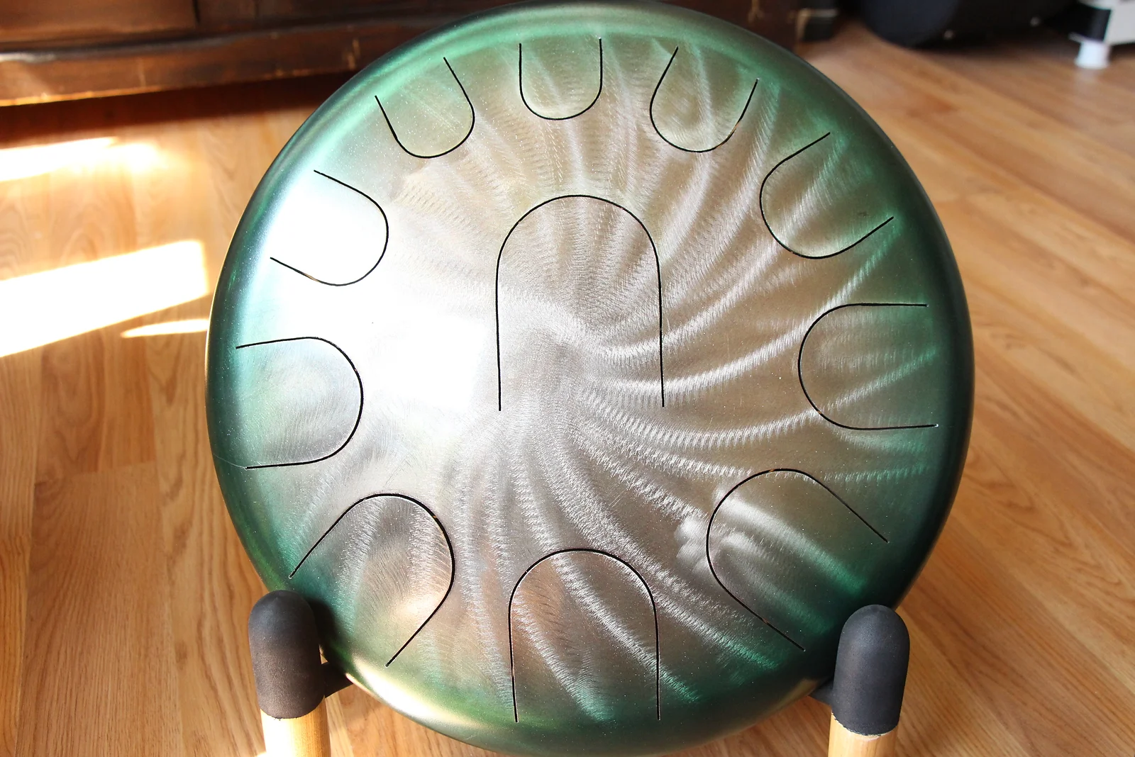 16" 23 Tone Ajna Tongue Drum Champ/Green Major/Phr