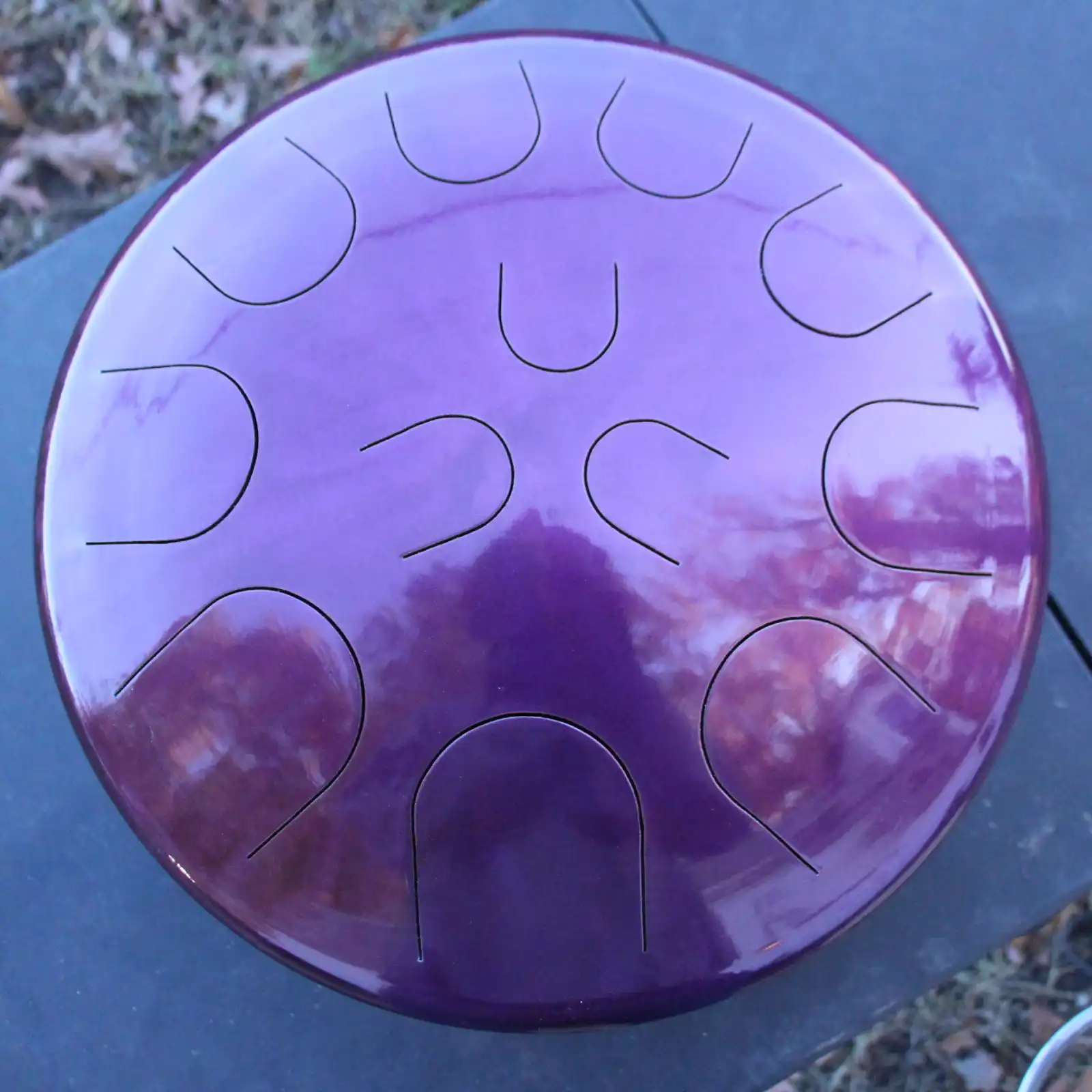 Thumbnail: Ajna 16" 12 Tone Steel Tongue Drum Candy Purple F Lydian