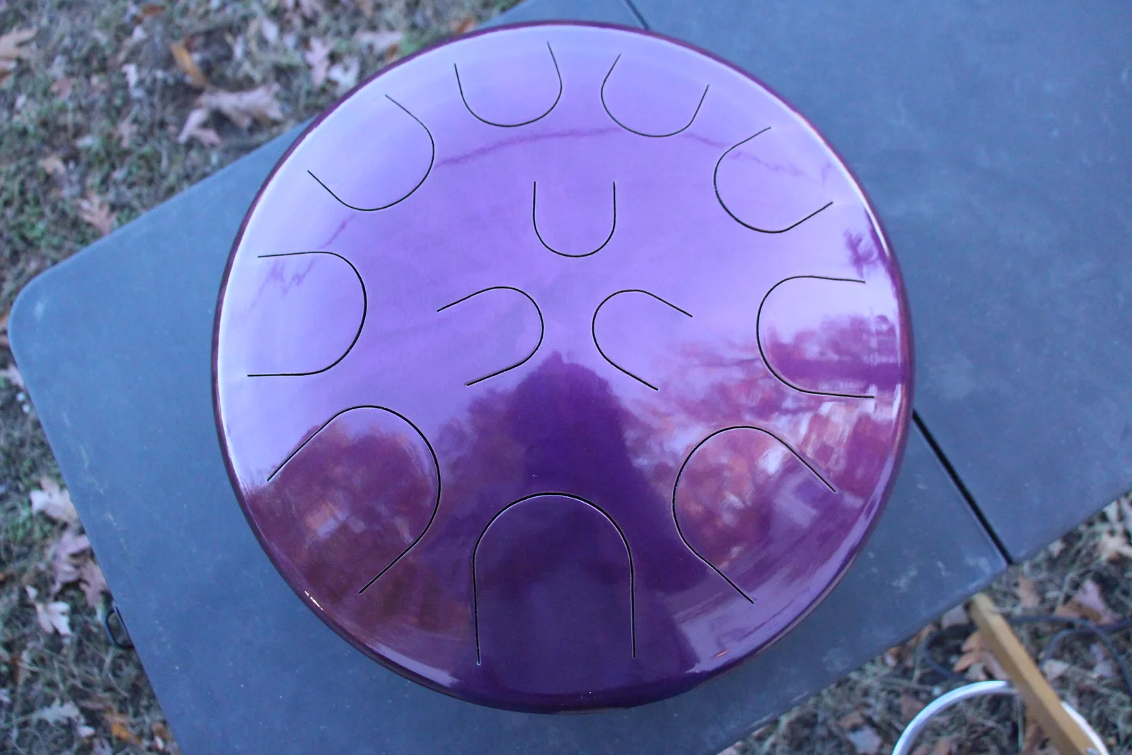 Ajna 16" 12 Tone Steel Tongue Drum Candy Purple F Lydian