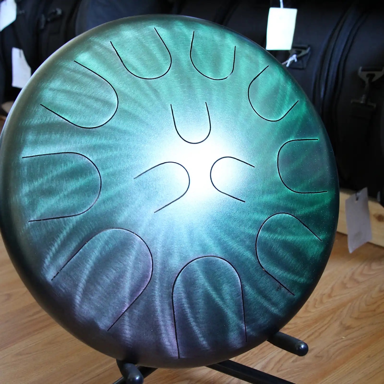 Thumbnail: 16" 23 Tone Ajna Tongue Drum Jade Halo Major/Phryg