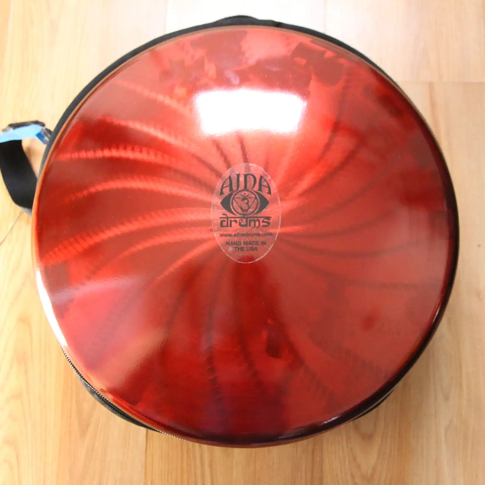 Thumbnail: Ajna 16" 12 Tone Steel Tongue Drum Candy Red/Candy Blue C Major