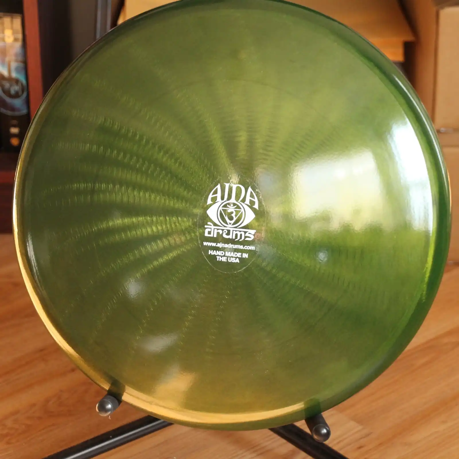 Thumbnail: 16" 12 Tone Ajna Tongue Drum Lemon/Lime E Phrygian