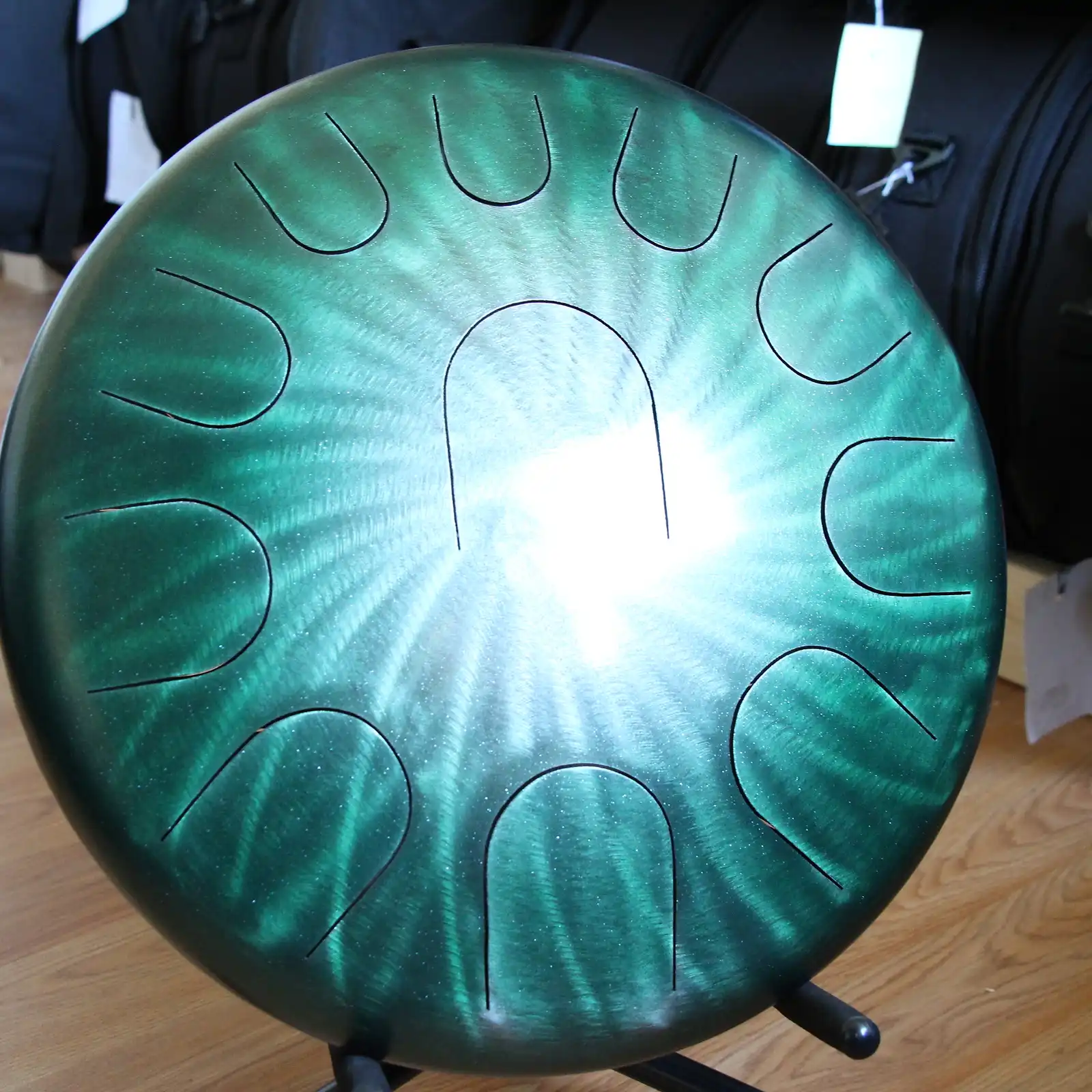 Thumbnail: 16" 23 Tone Ajna Tongue Drum Jade Halo Major/Phryg