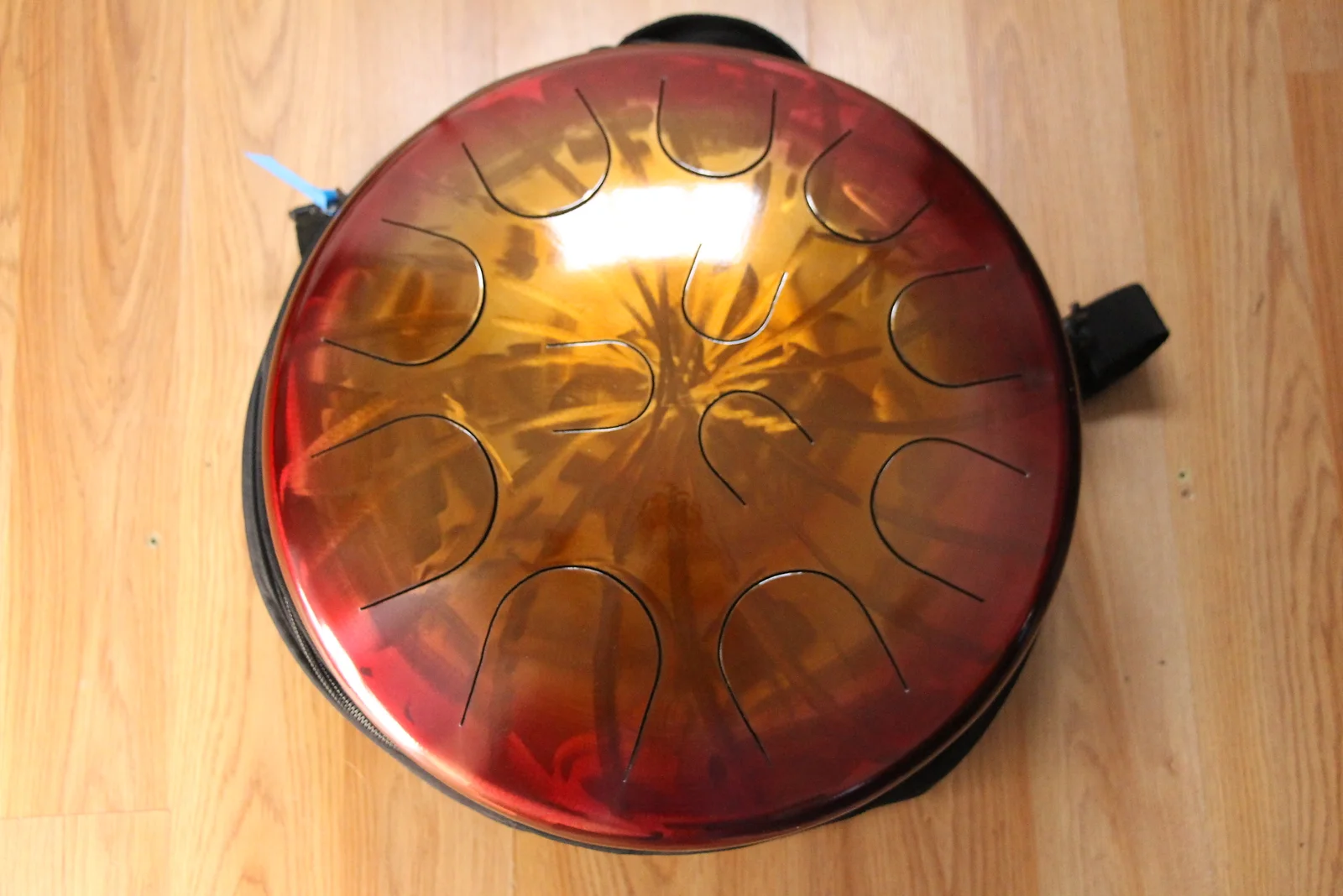 Ajna 16" 12 Tone Steel Tongue Drum Ruby Gold Burst F Lydian